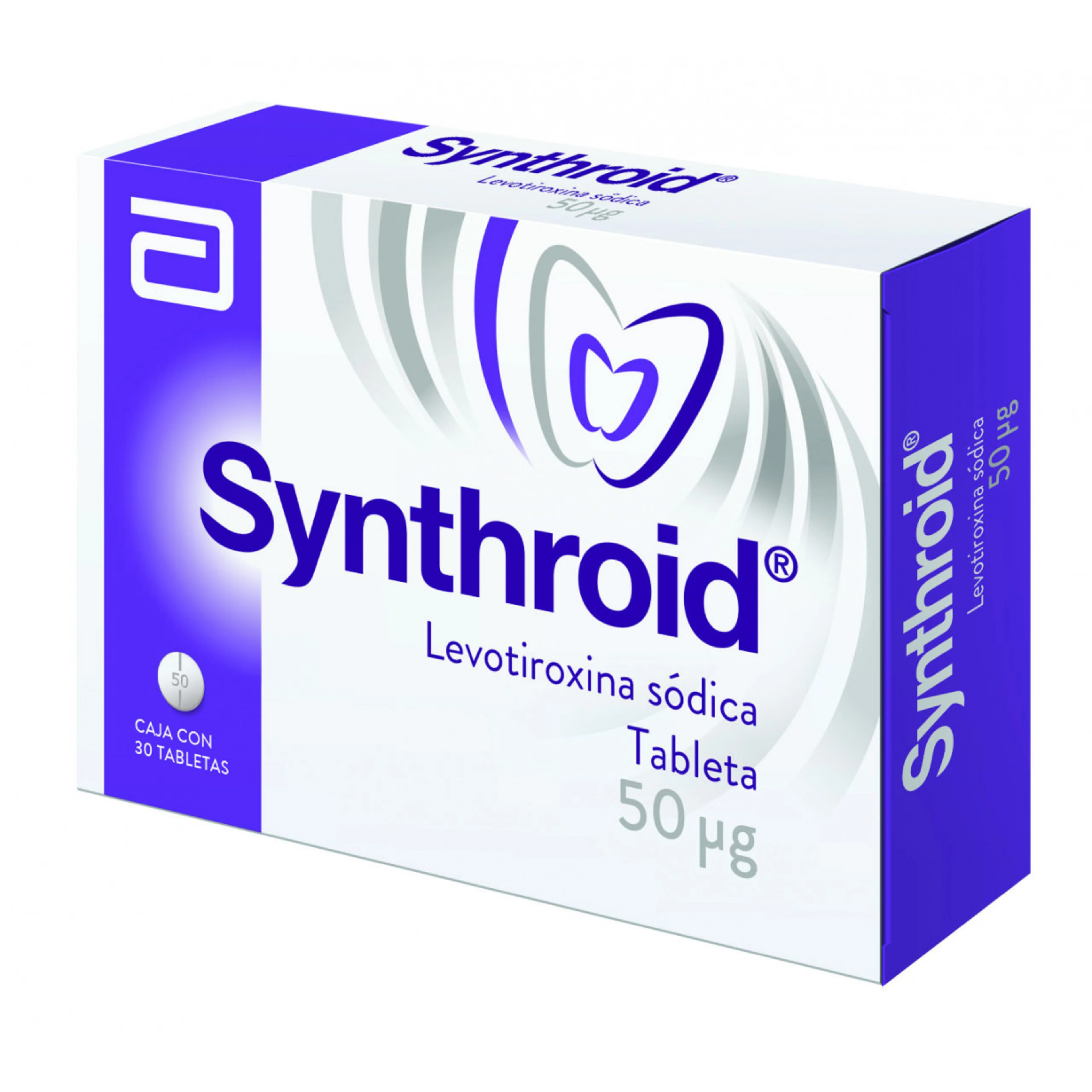 Synthroid 50 Mcg Con 30 Tabletas