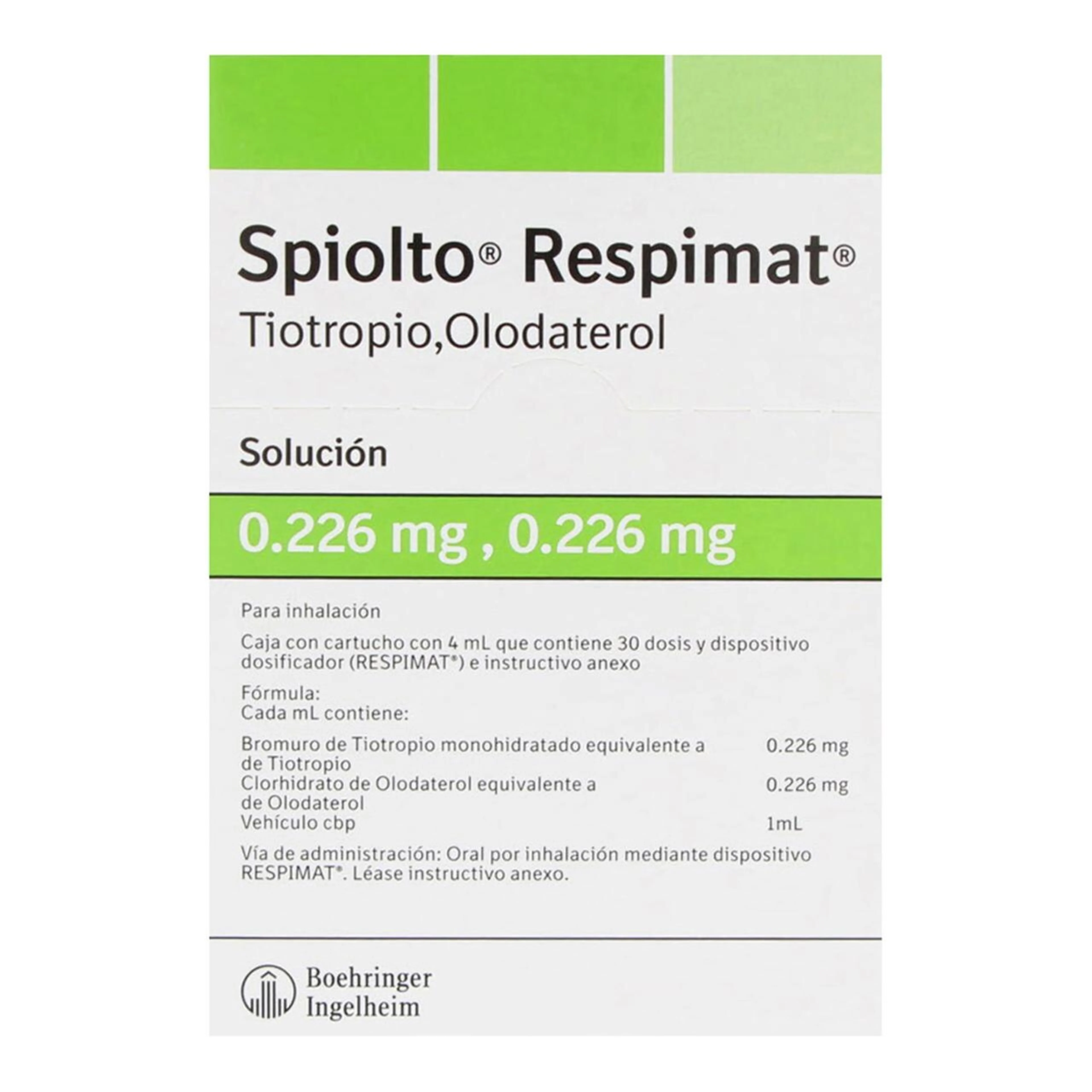 Spiolto Respimat 0.226/0.226 Mg Solución Para Inhalación Con 30 Dosis