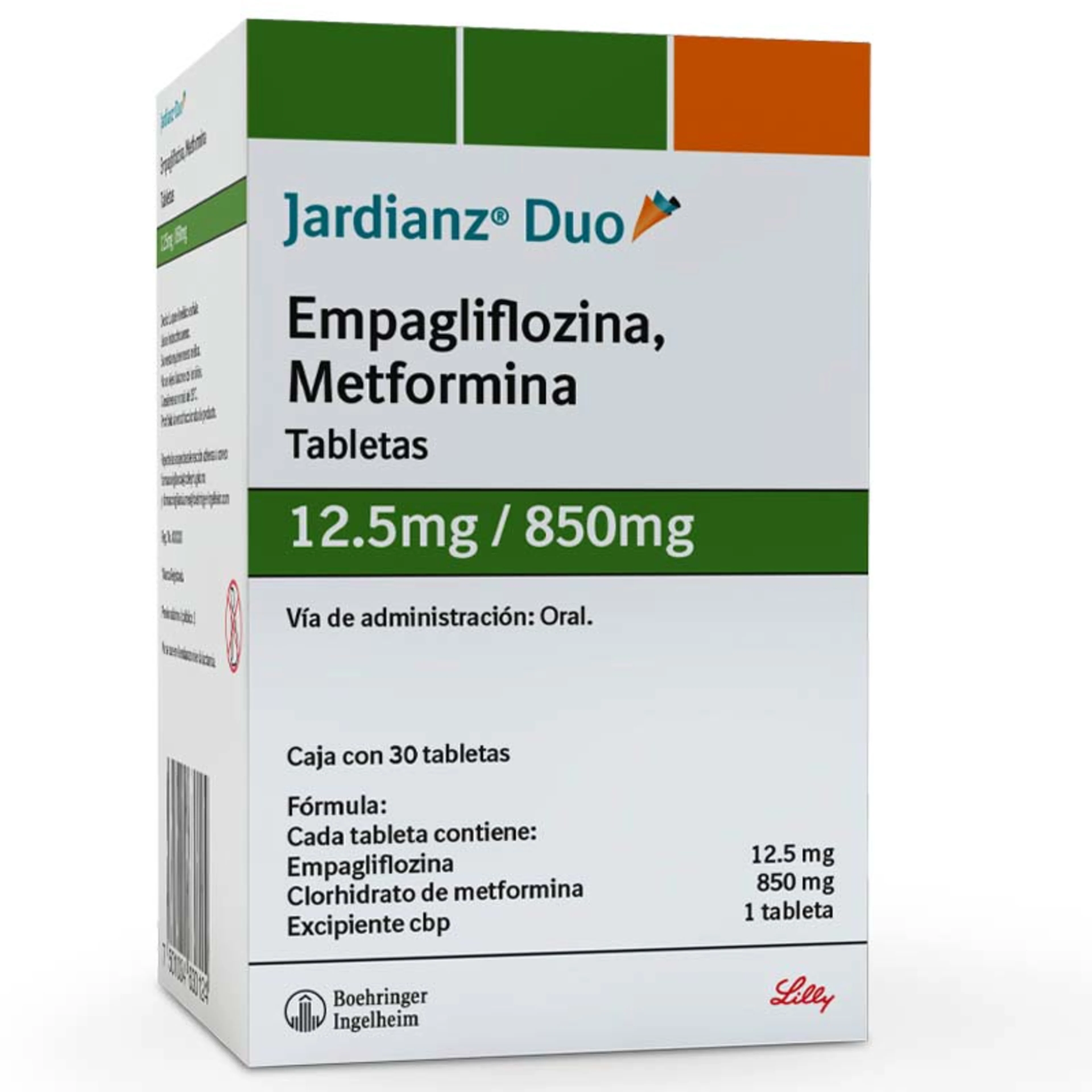 Jardianz Duo 12.5/850 Mg Con 30 Tabletas
