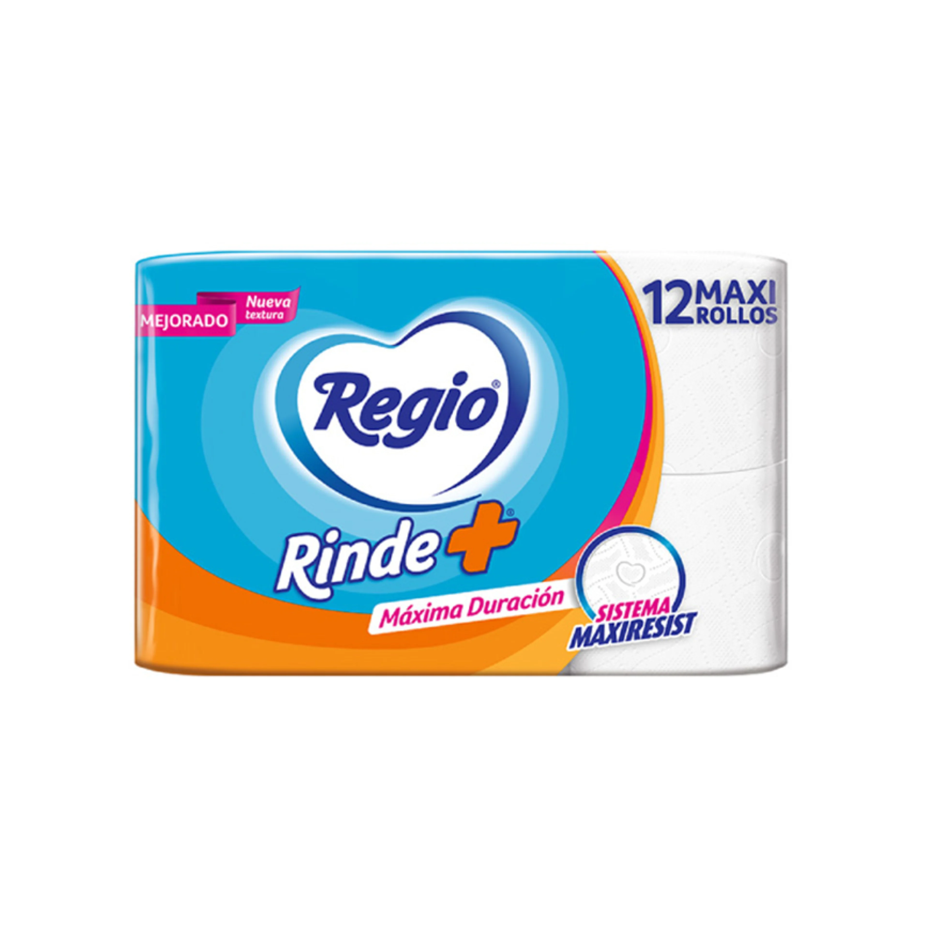 Regio rinde+ papel higiénico 12 piezas paquete