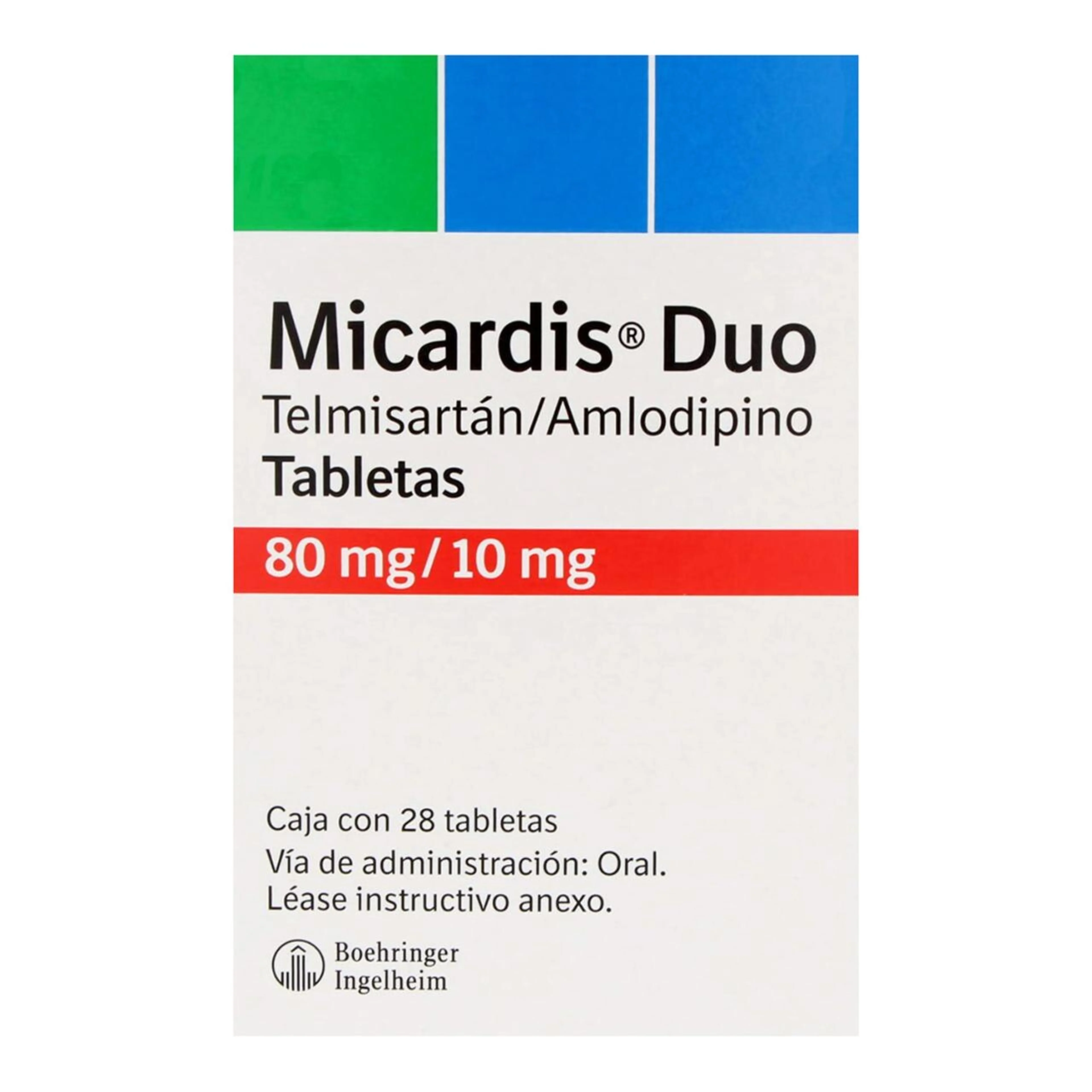 Micardis Duo 80/10 Mg Con 28 Tabletas
