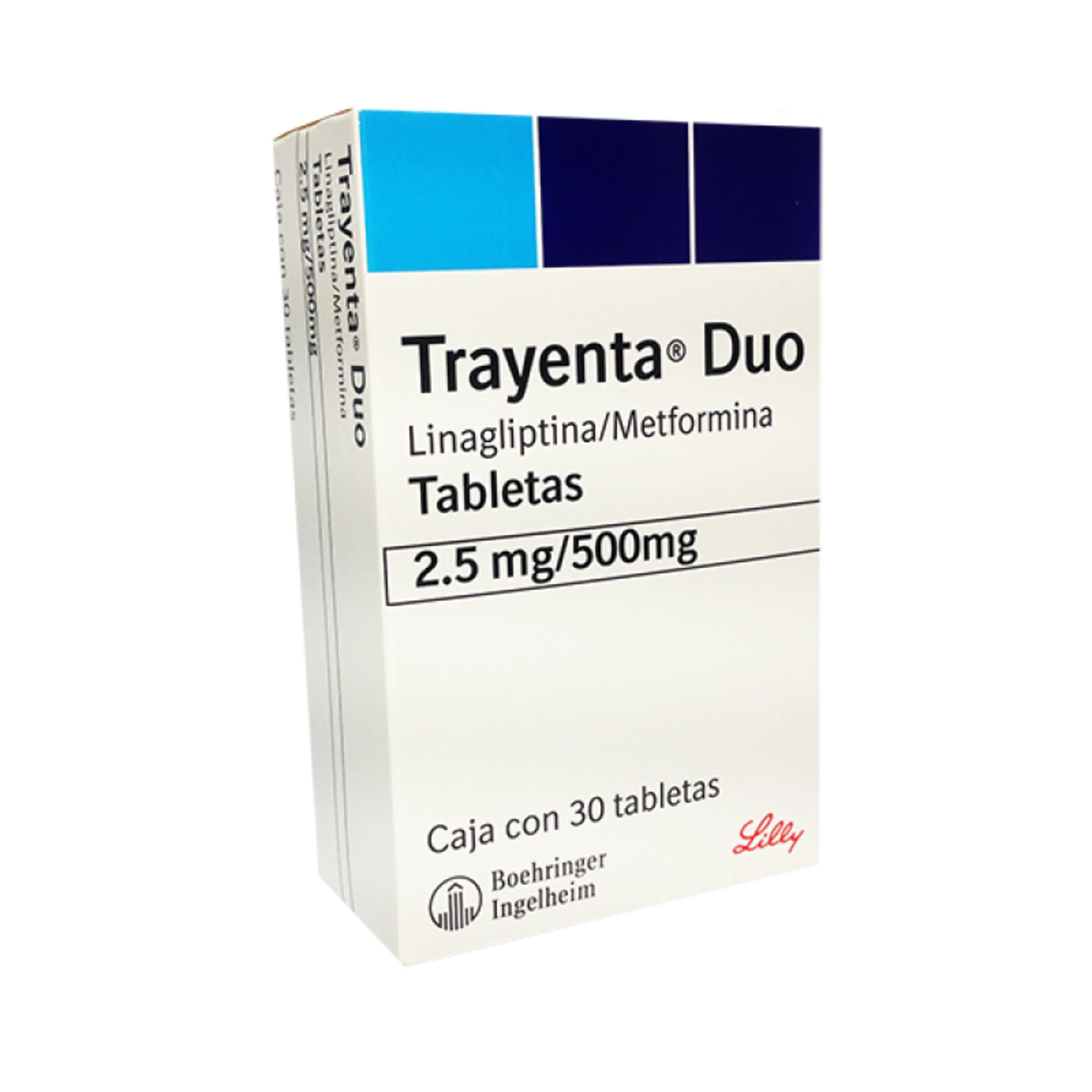 Trayenta Duo 2.5/500 Mg Con 30 Tabletas