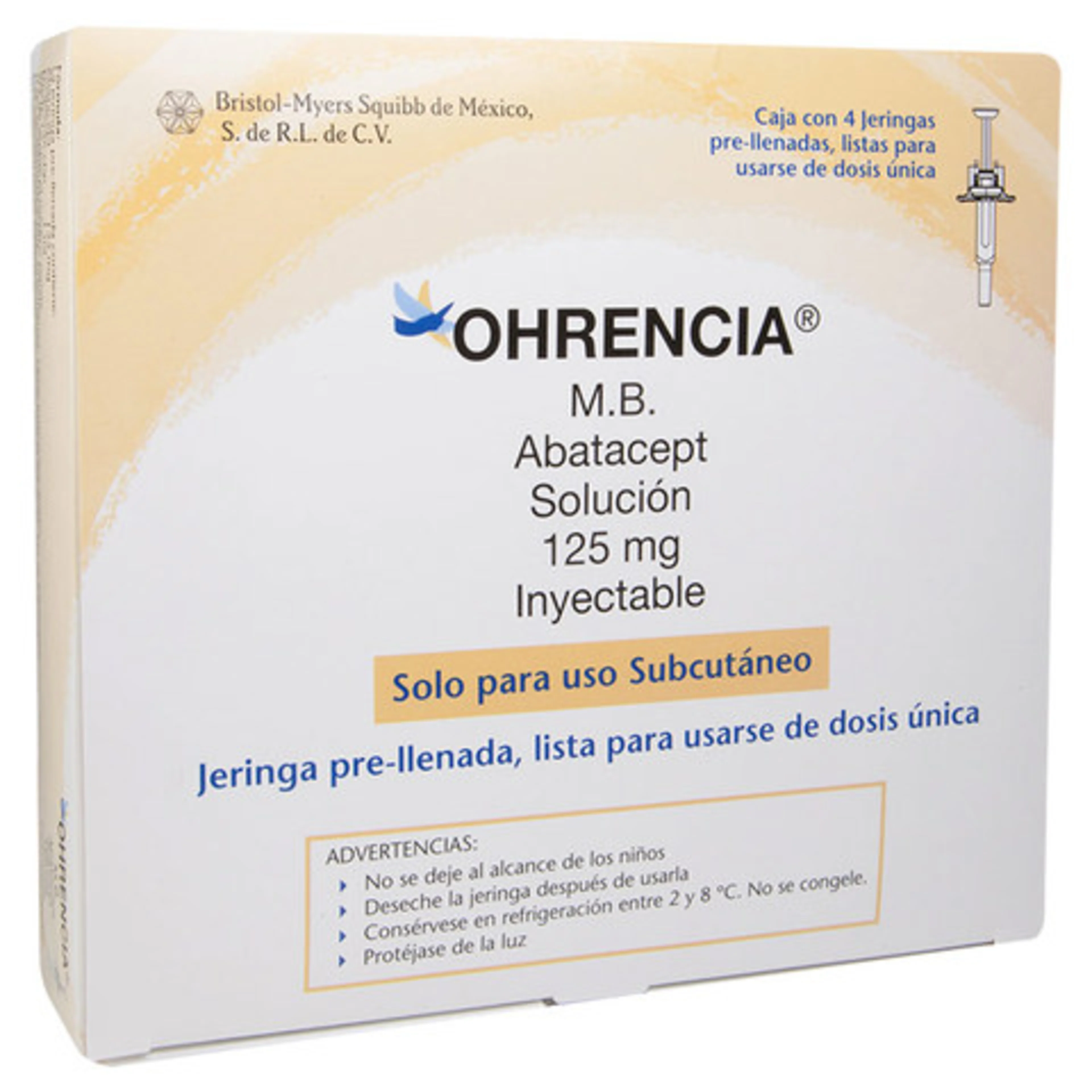 Ohrencia 125 Mg Con 4 Jeringas Prellenadas