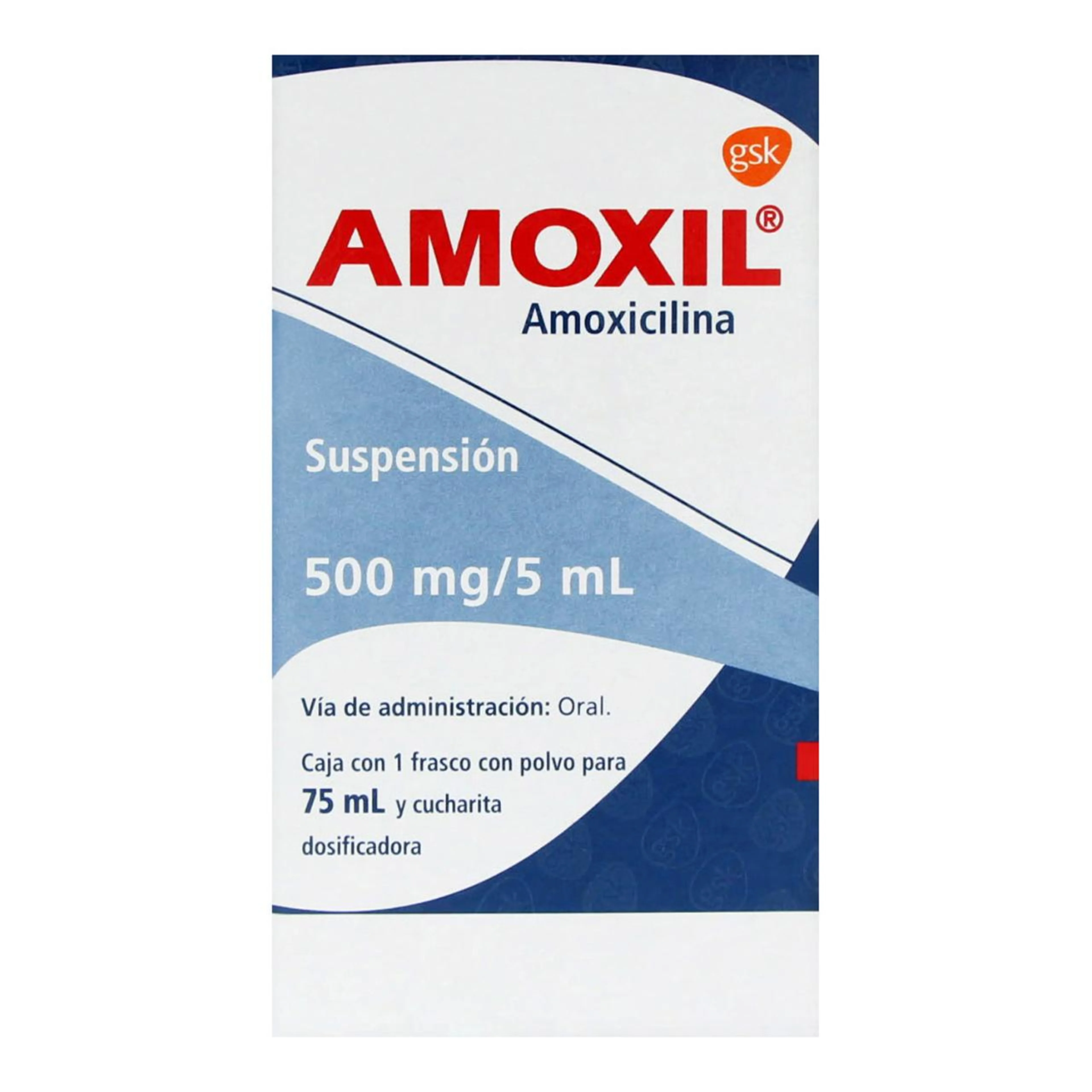 Amoxil Amoxicilina 500 Mg Suspensión Pediátrica Con 75 Ml