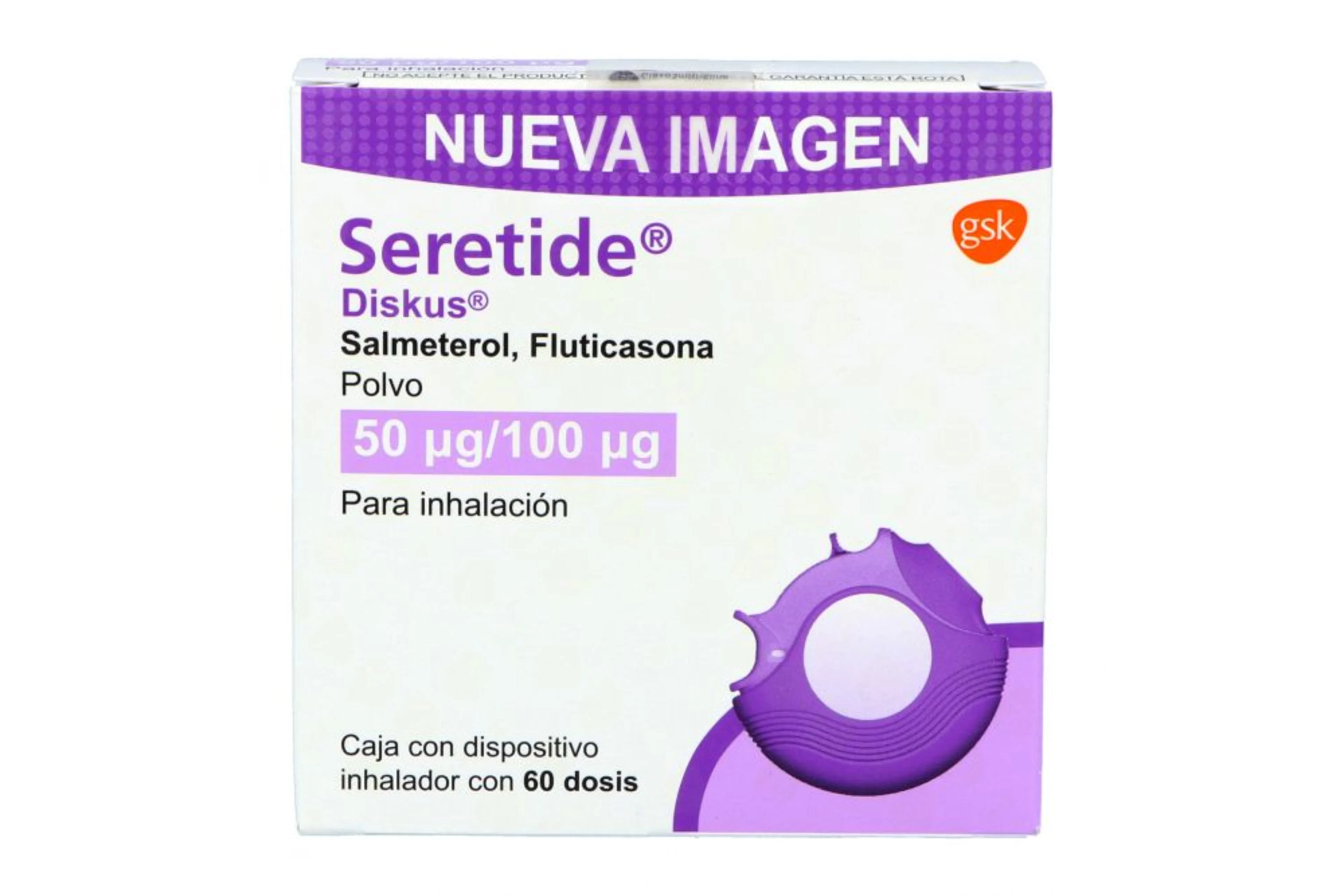 Seretide diskus 50/100mcg disparador inhalador 60 dosis