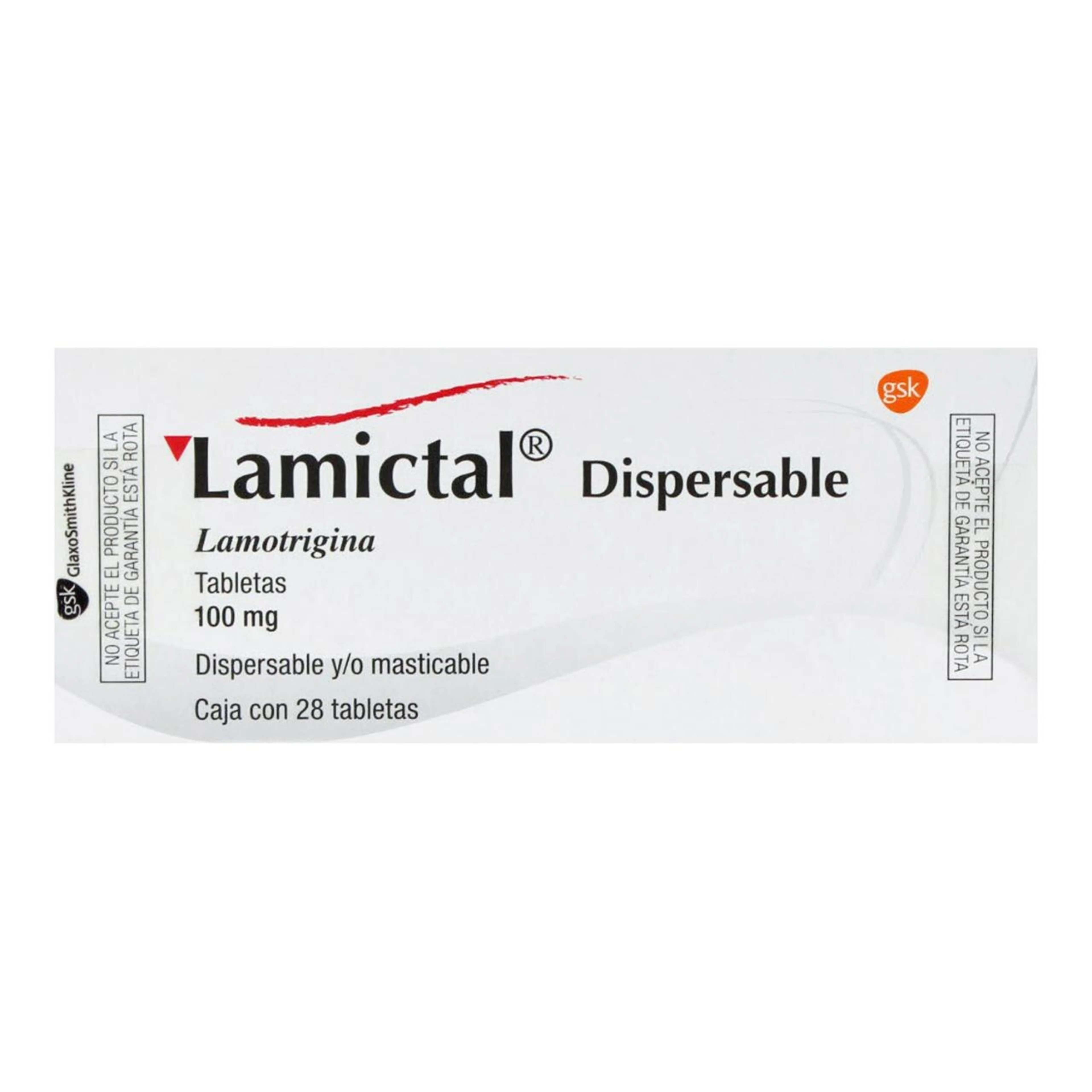 Lamictal 100 Mg Con 28 Tabletas Sabor Grosella