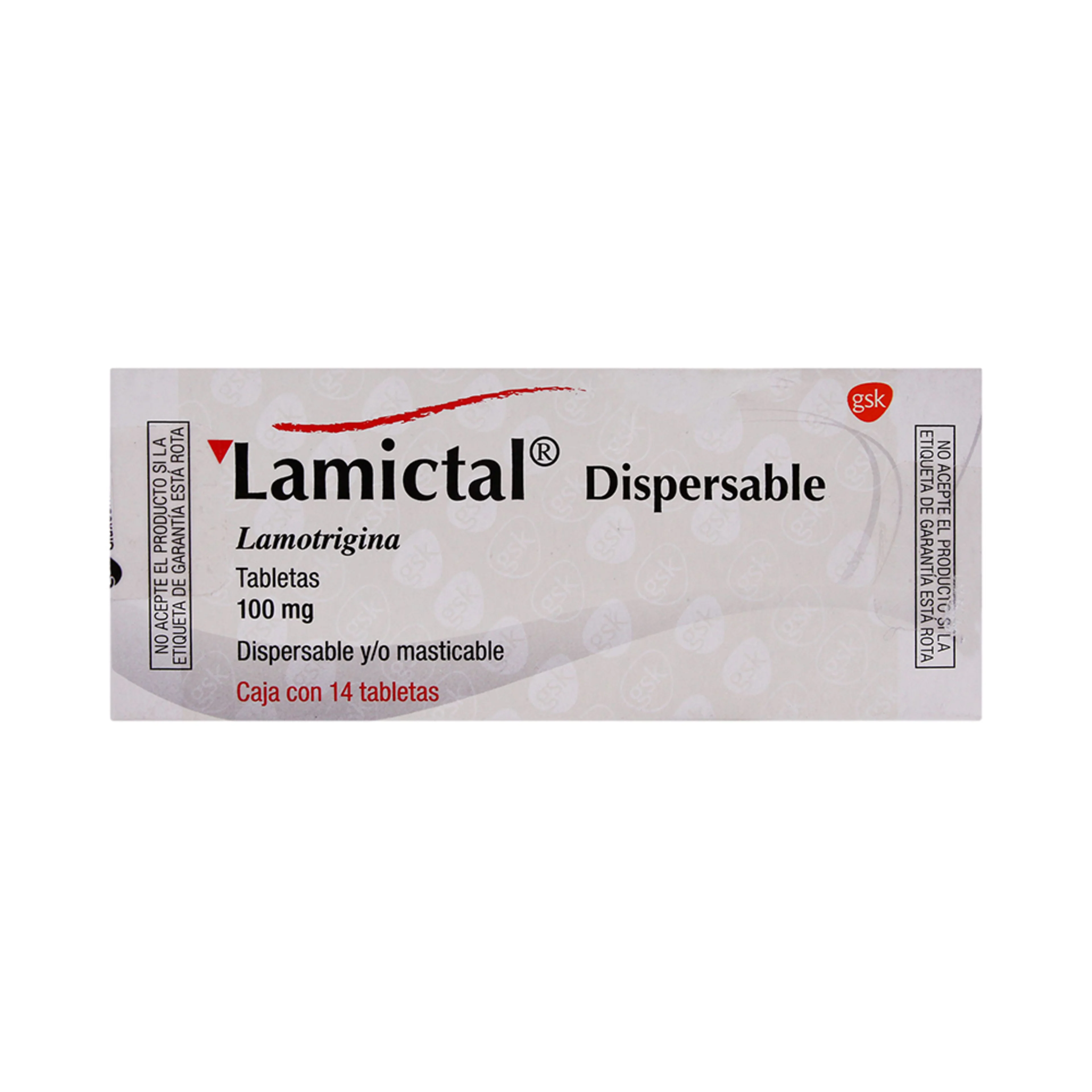 Lamictal 100 Mg Con 14 Tabletas