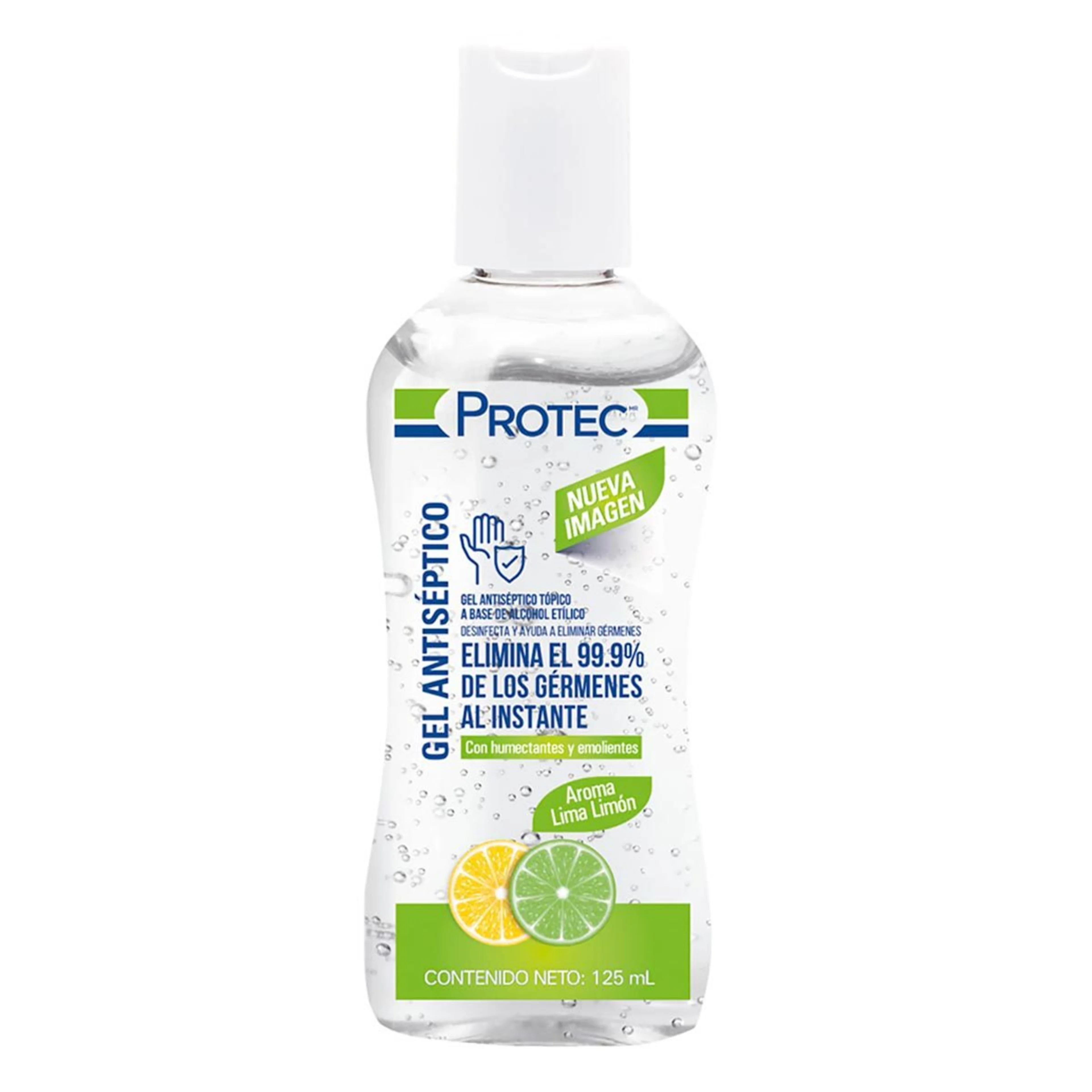 Protec Gel Antibacterial Lima Limón Con 125 Ml 