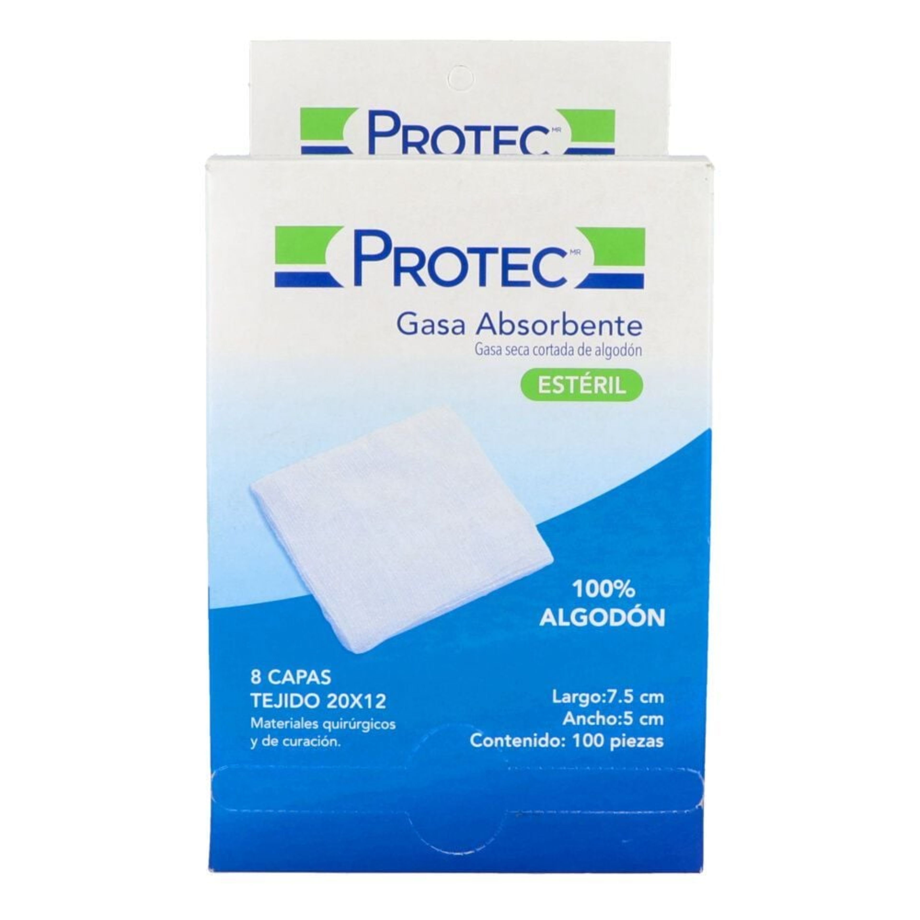 Protec Gasa Estéril 7.5X5 Cm Con 100 Piezas 