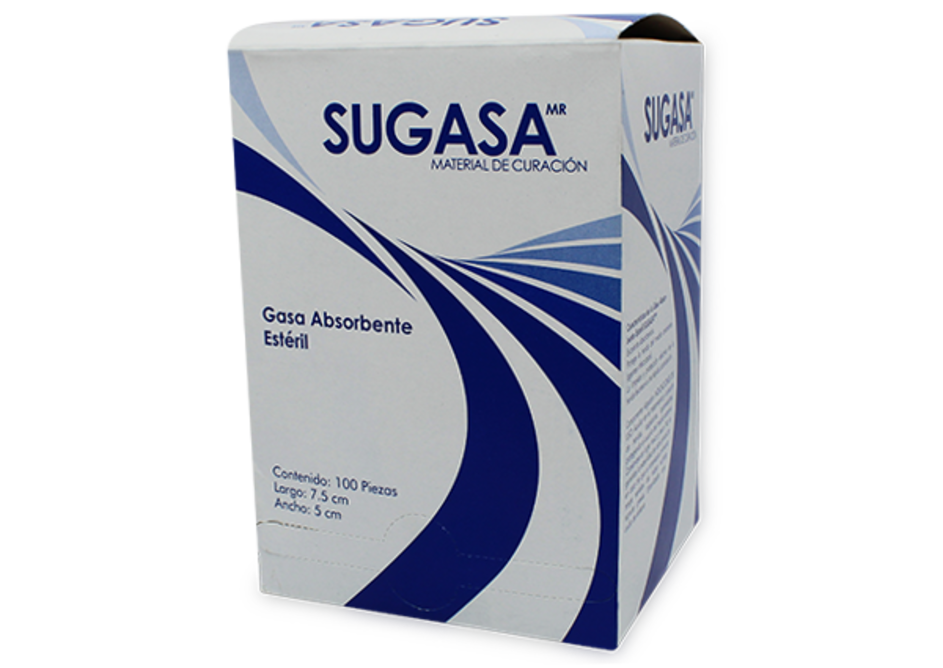 Sugasa Gasa Estéril De 7.5X5 Cm Con 100 Piezas