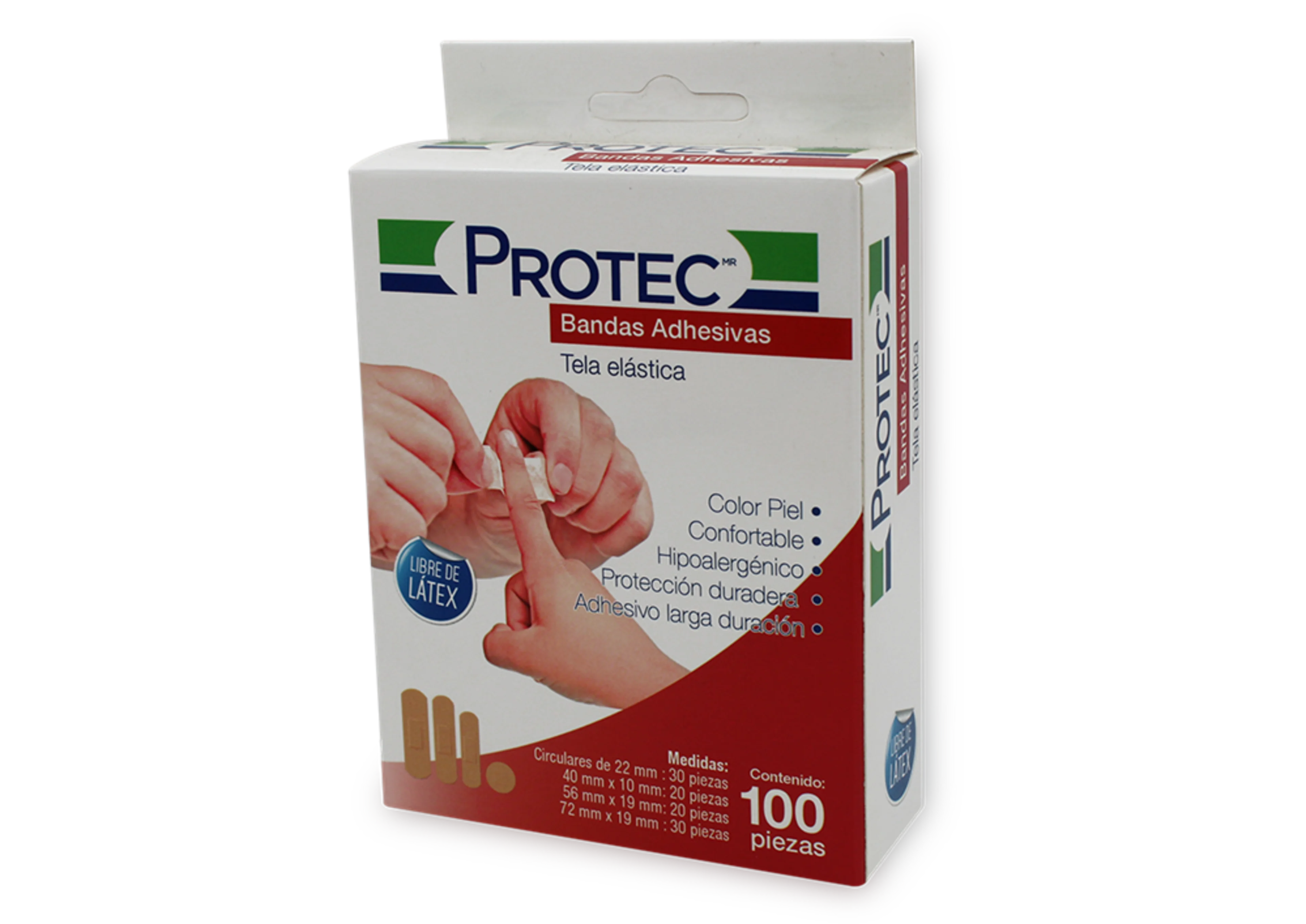Protec Bandas Adhesivas 100 Piezas