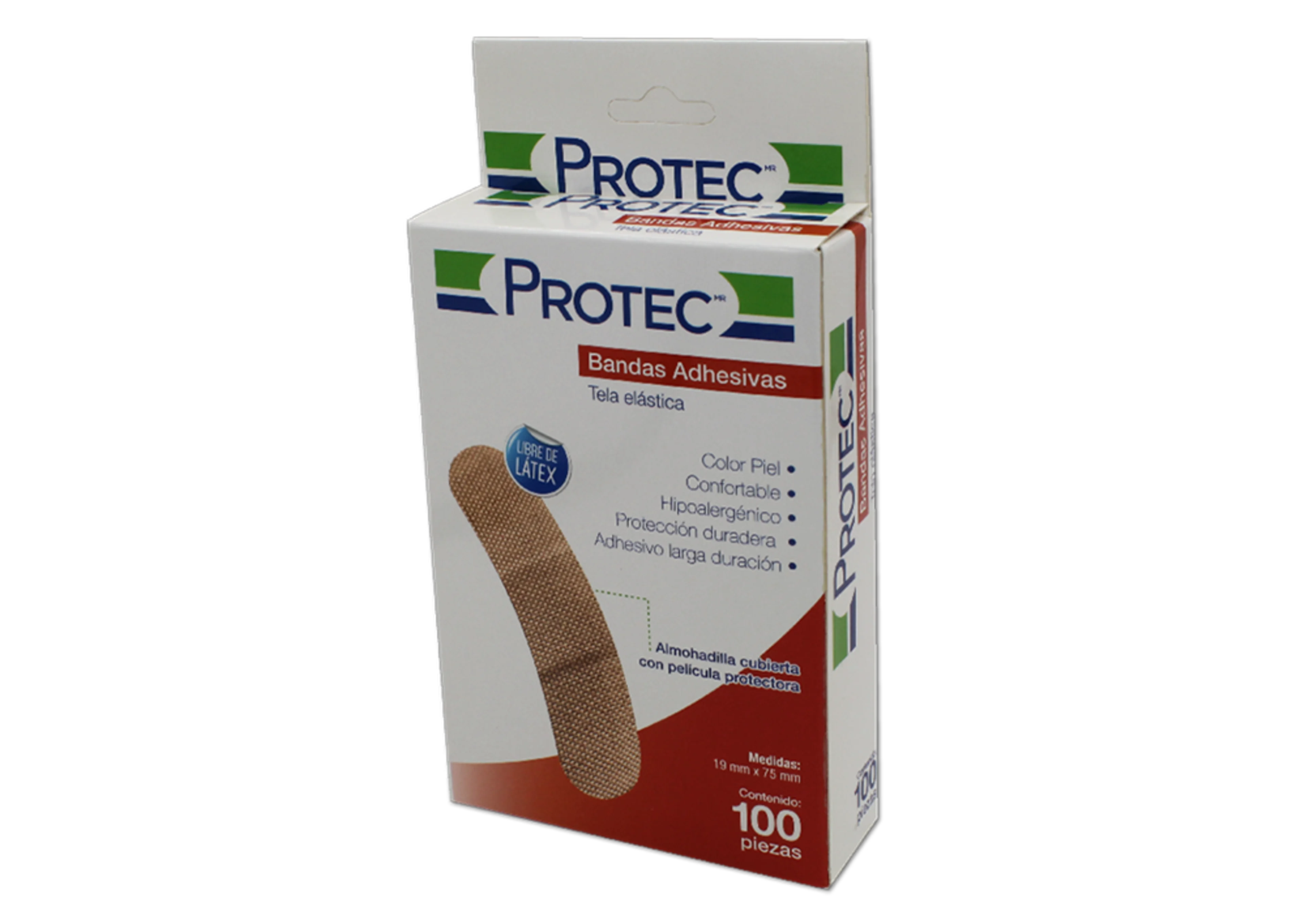 Protec Bandas Adhesivas 199Mmx75Mm 100 Piezas 