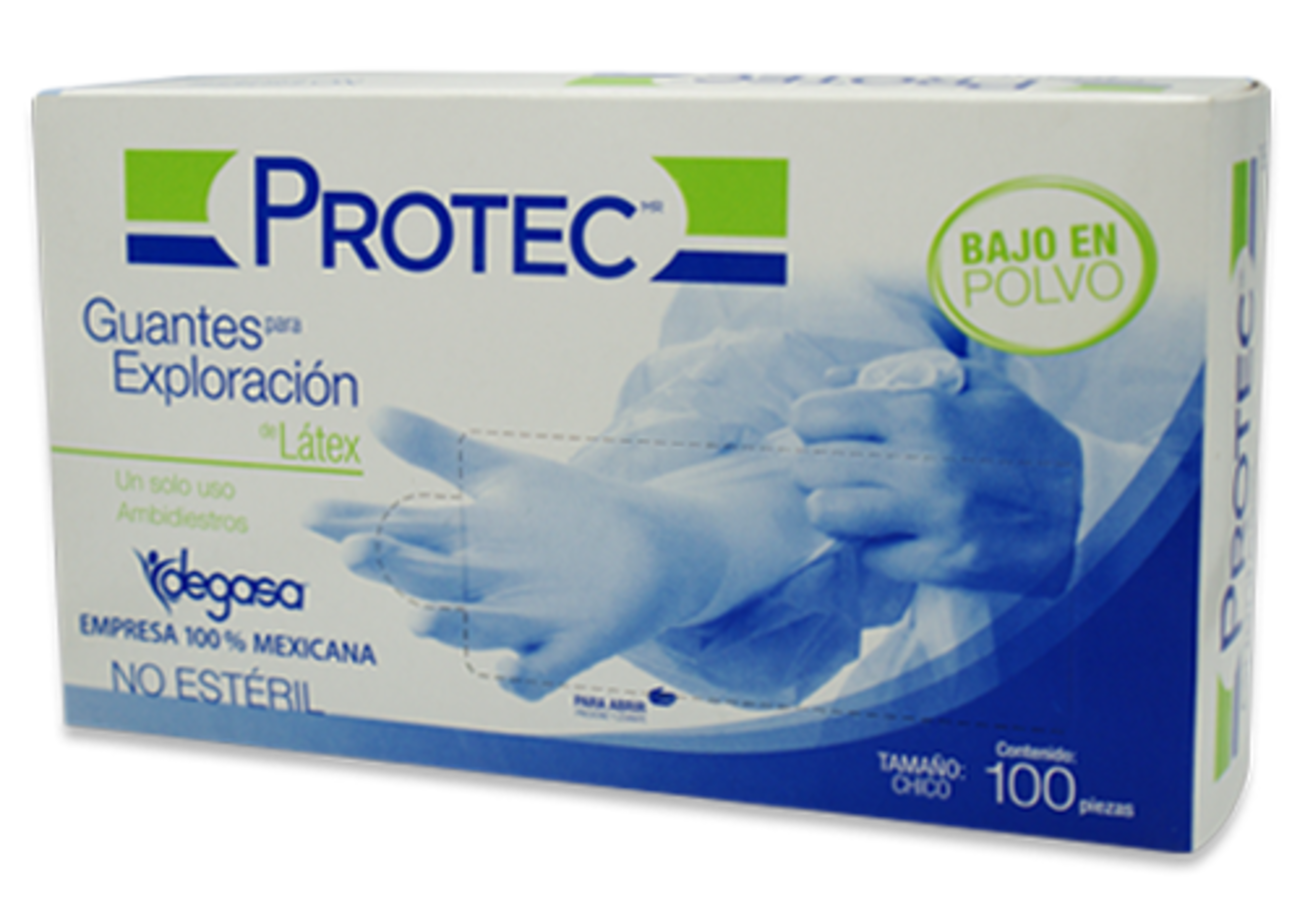 Protec Guante Para Exploración De Látex No Estéril Tamaño Chico 100 Piezas 