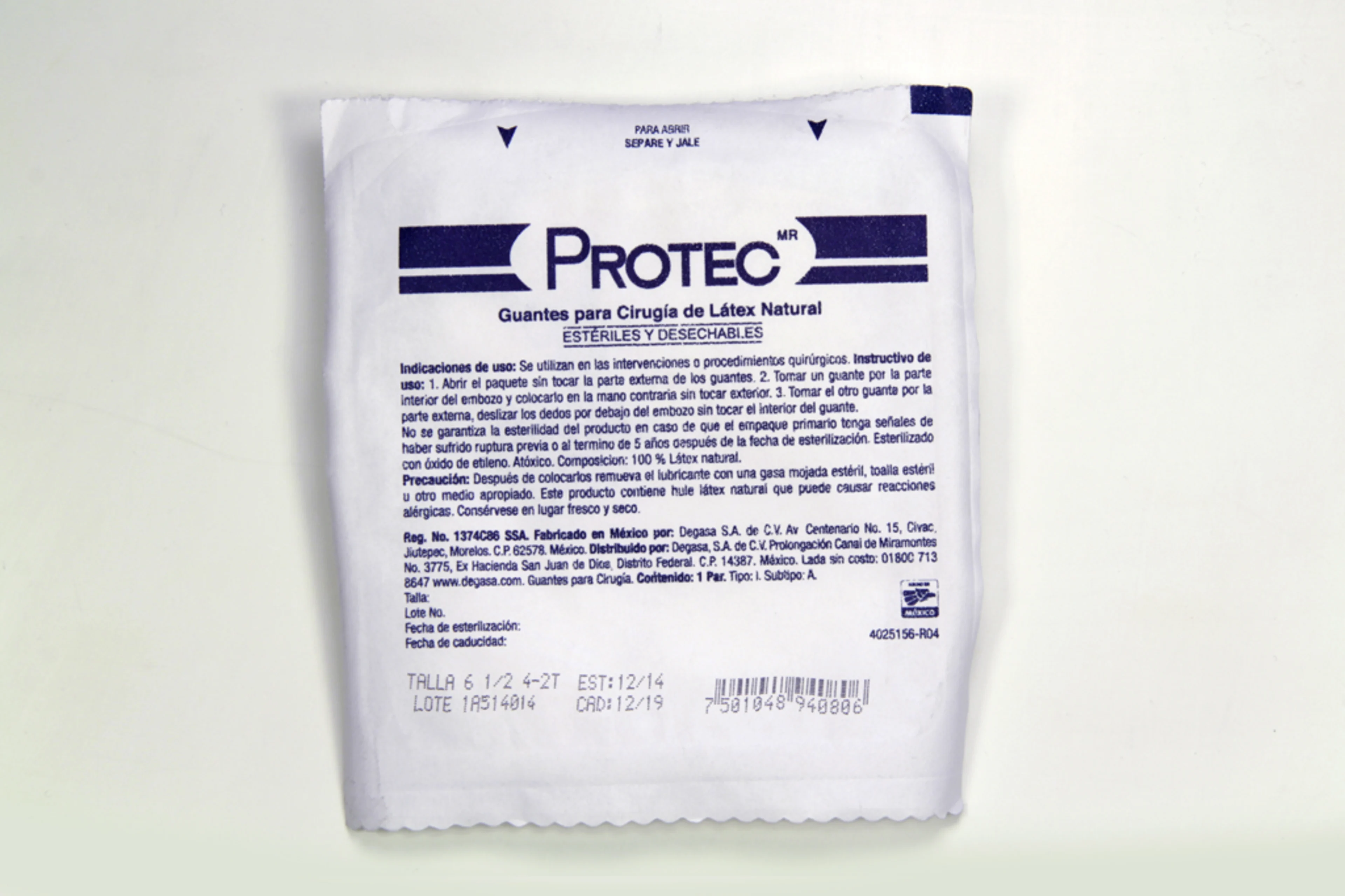 Protec Guante Para Cirugía Estéril N 6.5 1 Par 