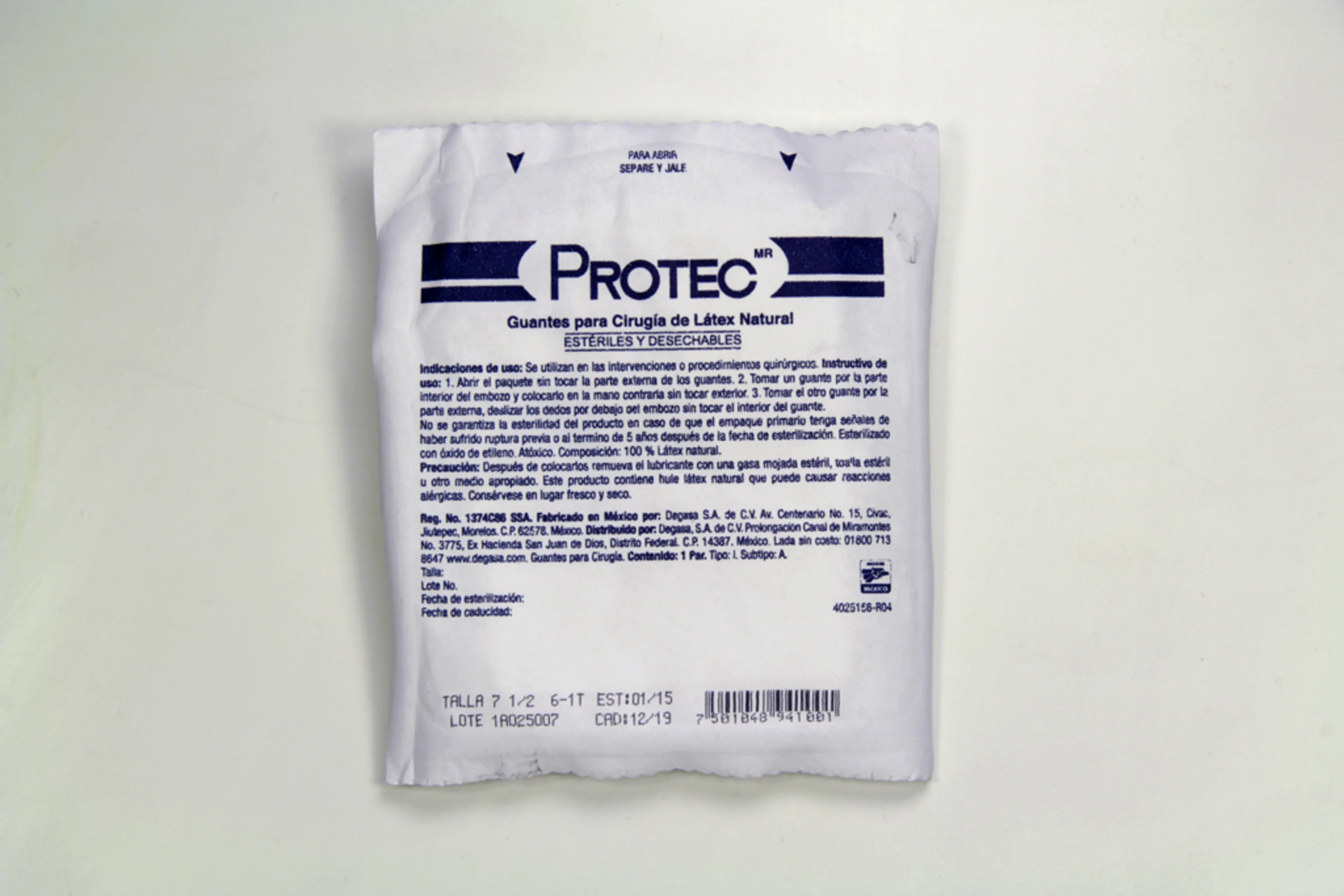 Protec Par de Guantes Para Cirugía Látex Natural Estéril