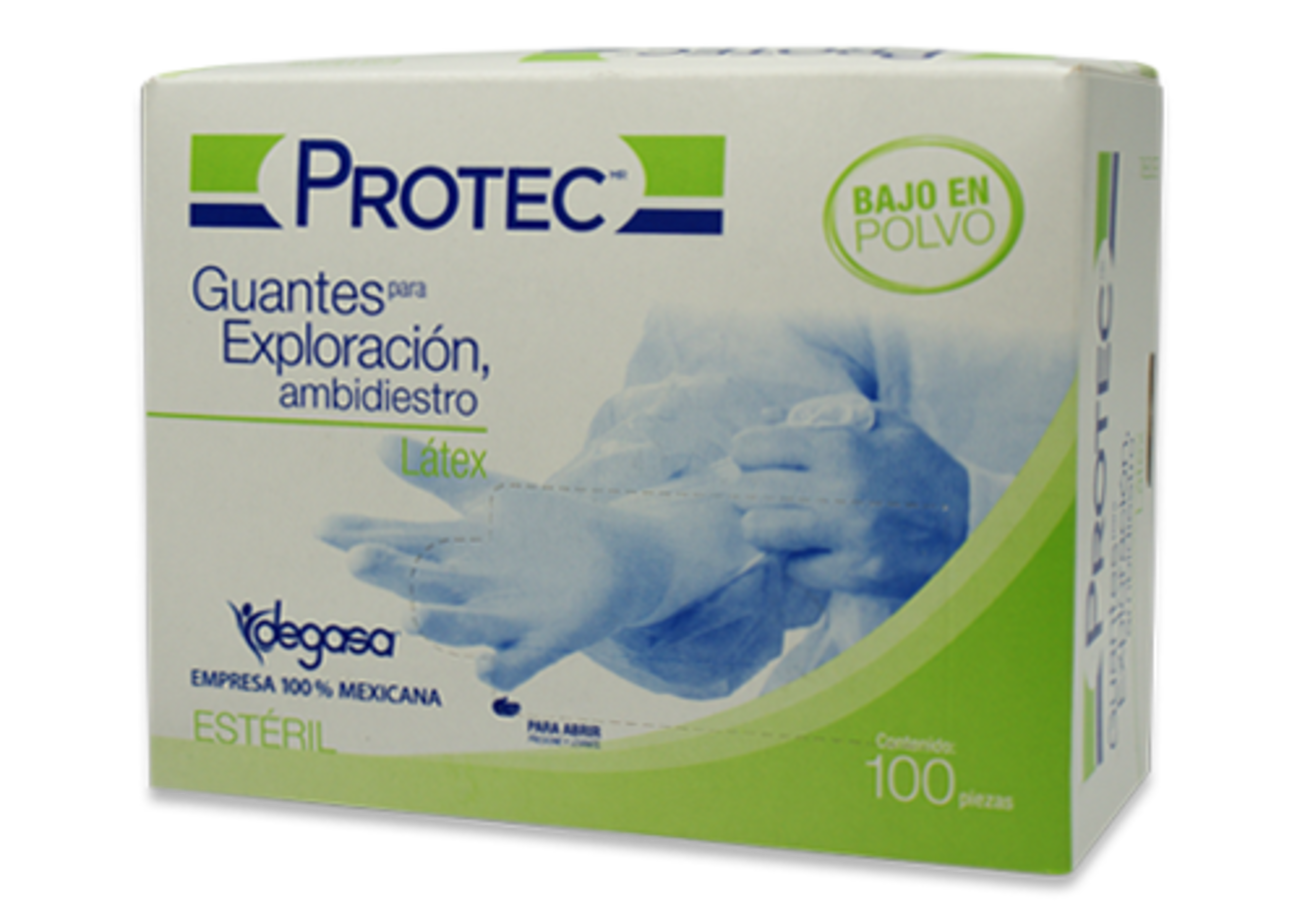 Protec Guante Para Exploración De Látex Estéril Tmaño Grande 100 Piezas 