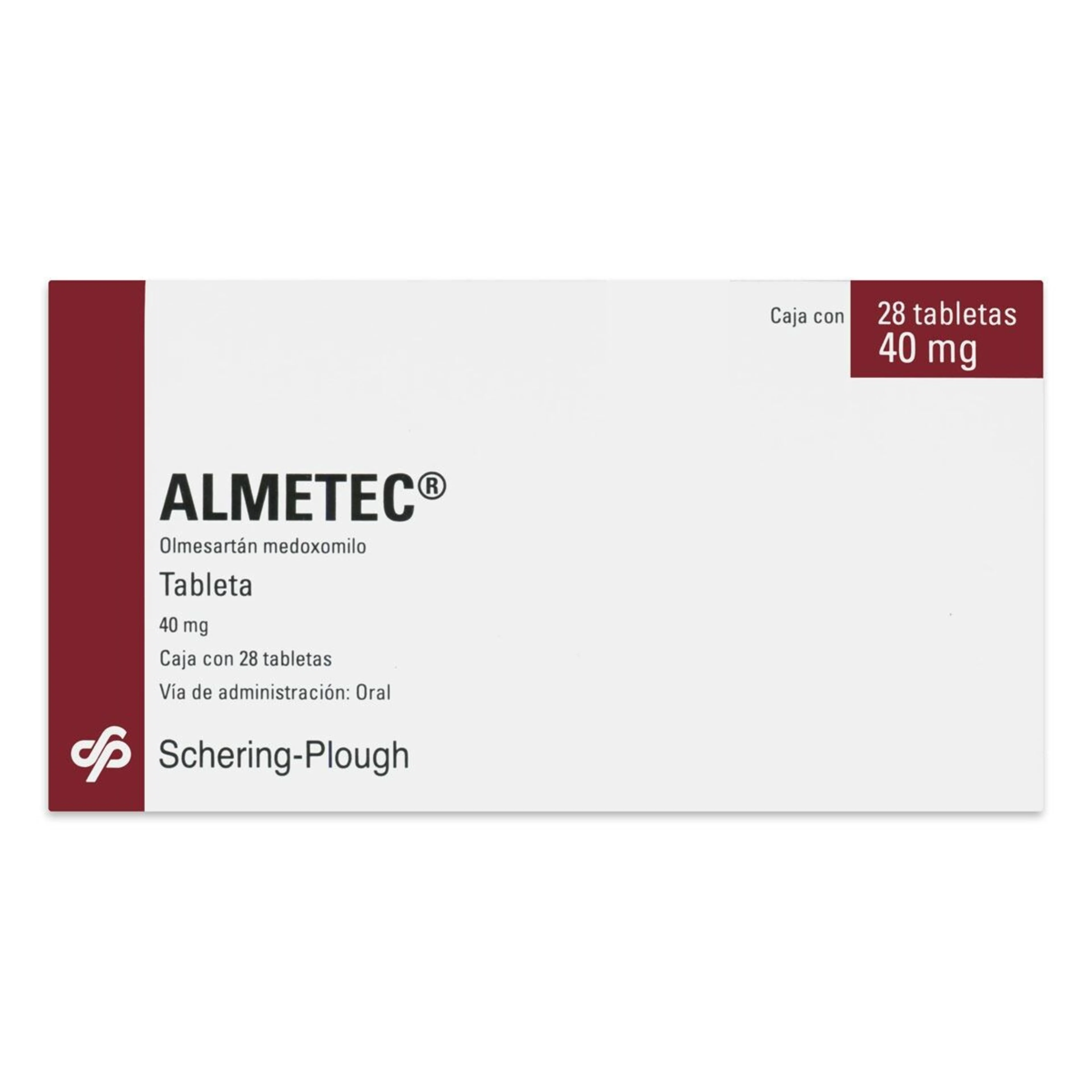 Almetec 40 Mg Con 28 Tabletas