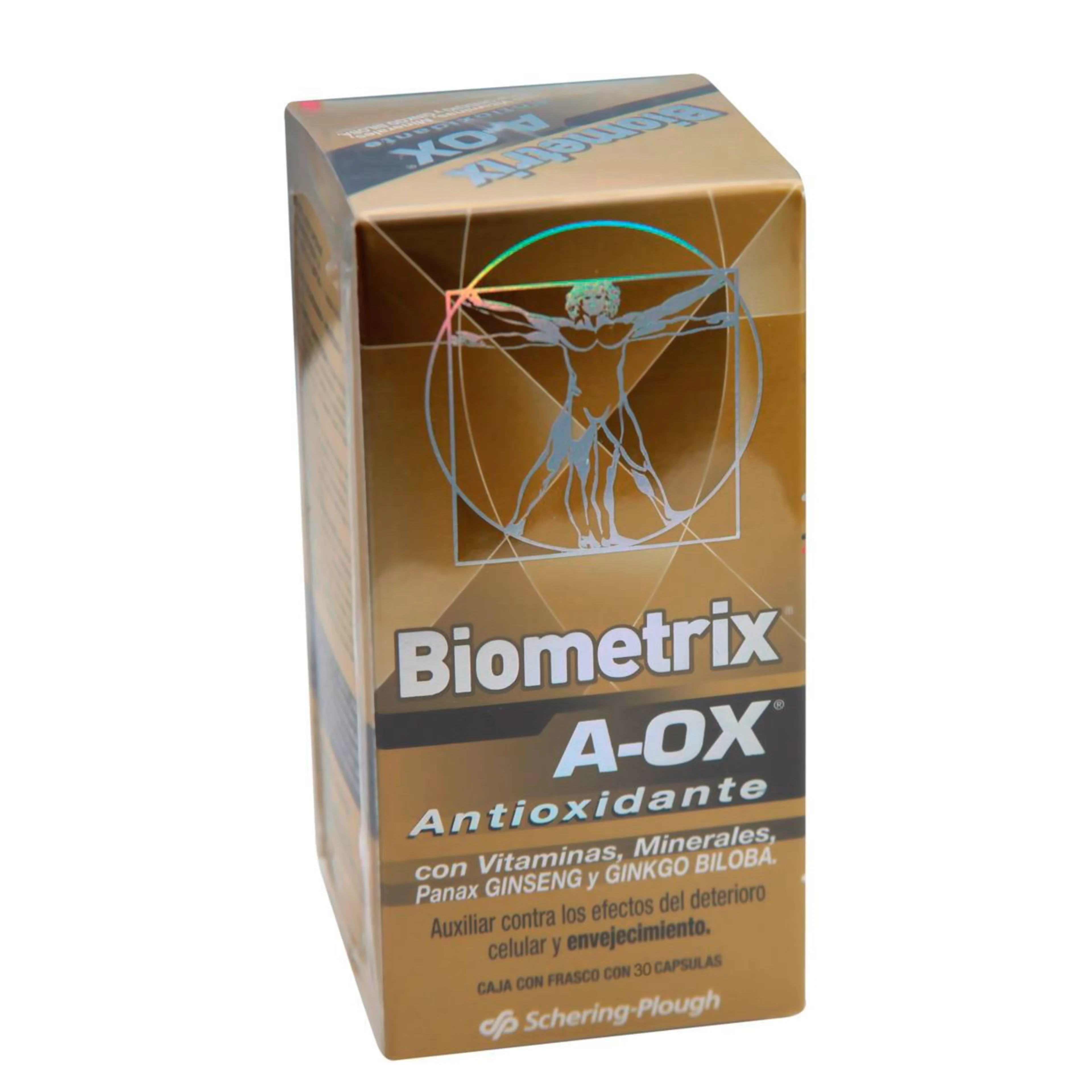 Biometrix aox 30 cápsulas caja vitamina e 200 mg