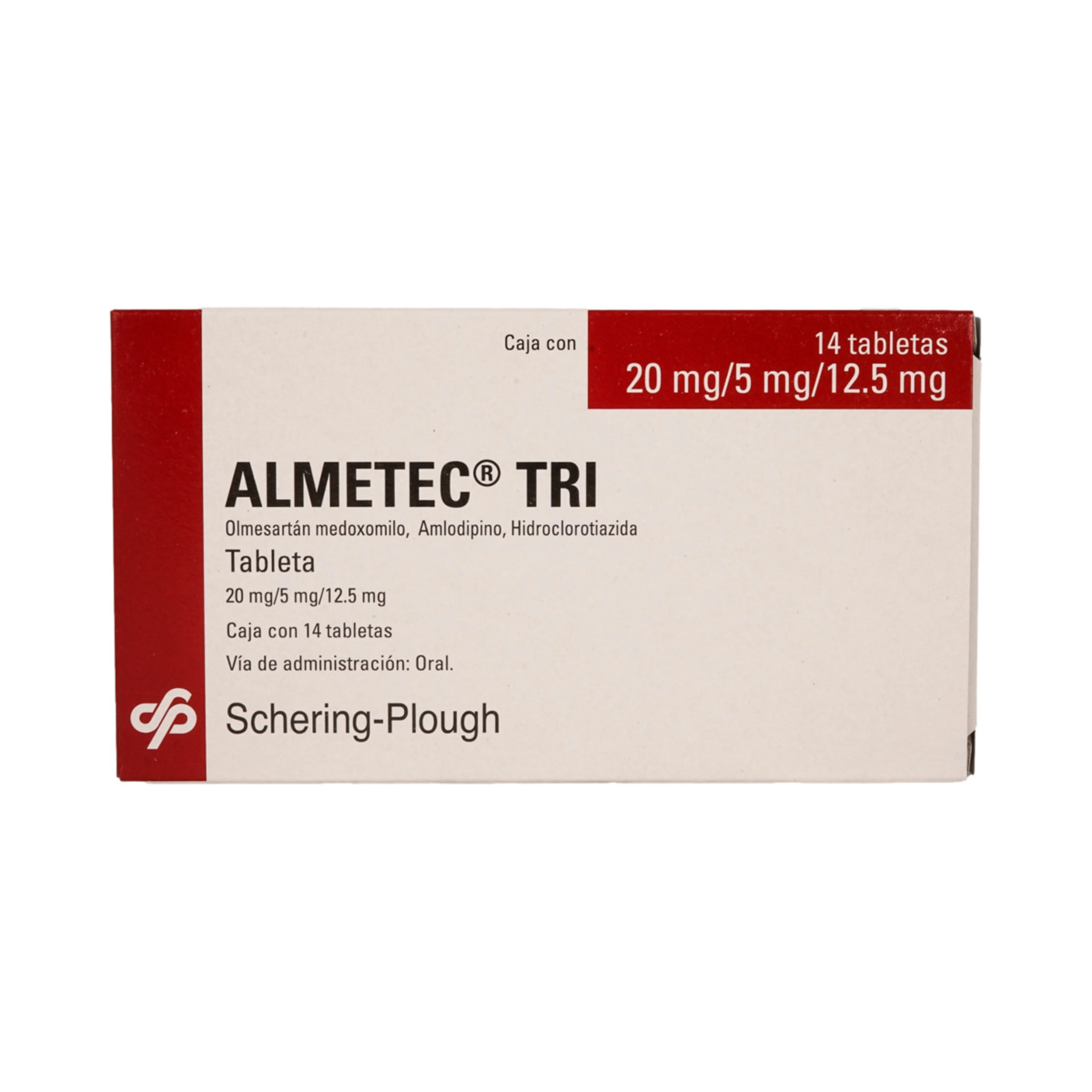 Almetec-Tri 20/5/12.5 Mg Con 14 Tabletas