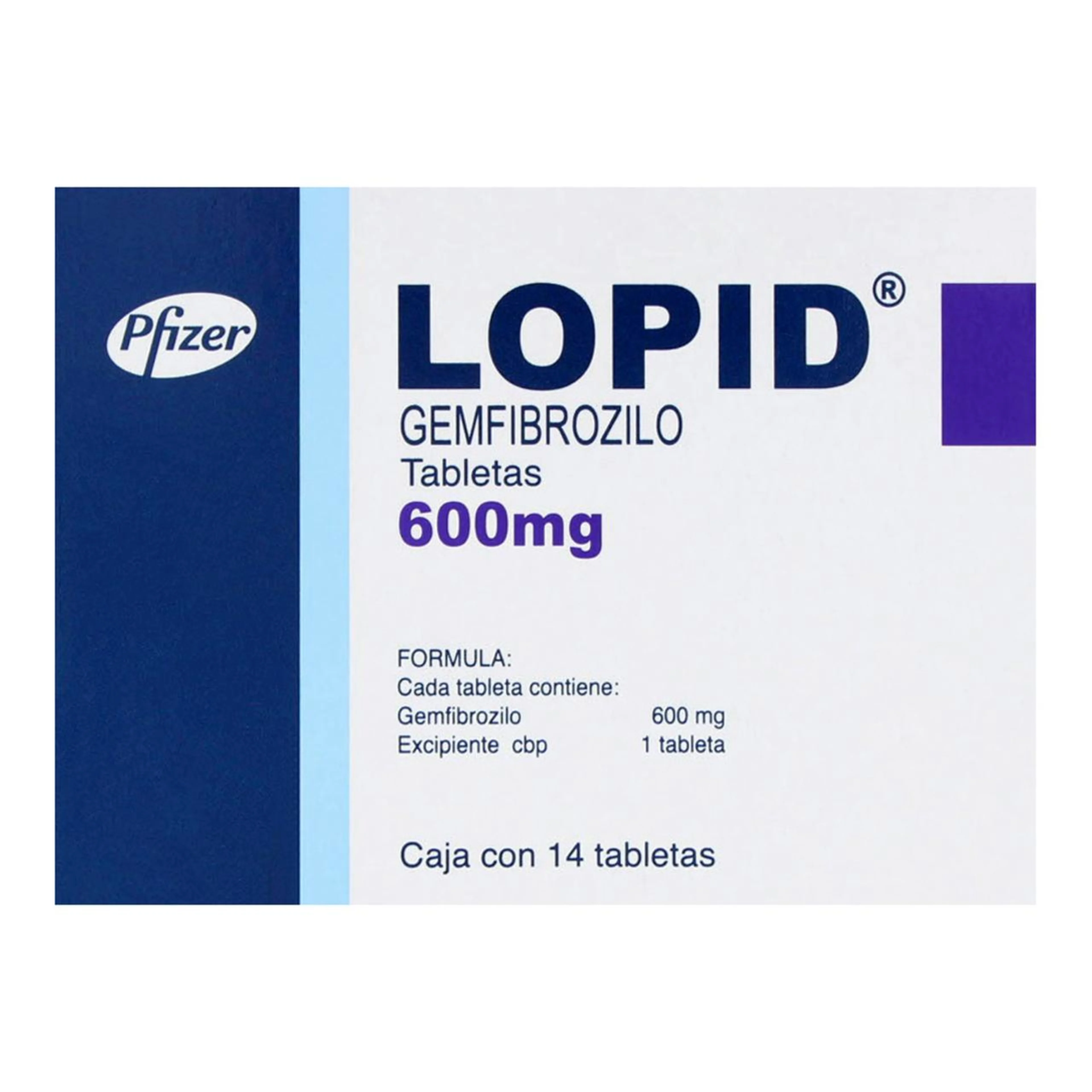 Lopid 600 Mg Con 14 Tabletas