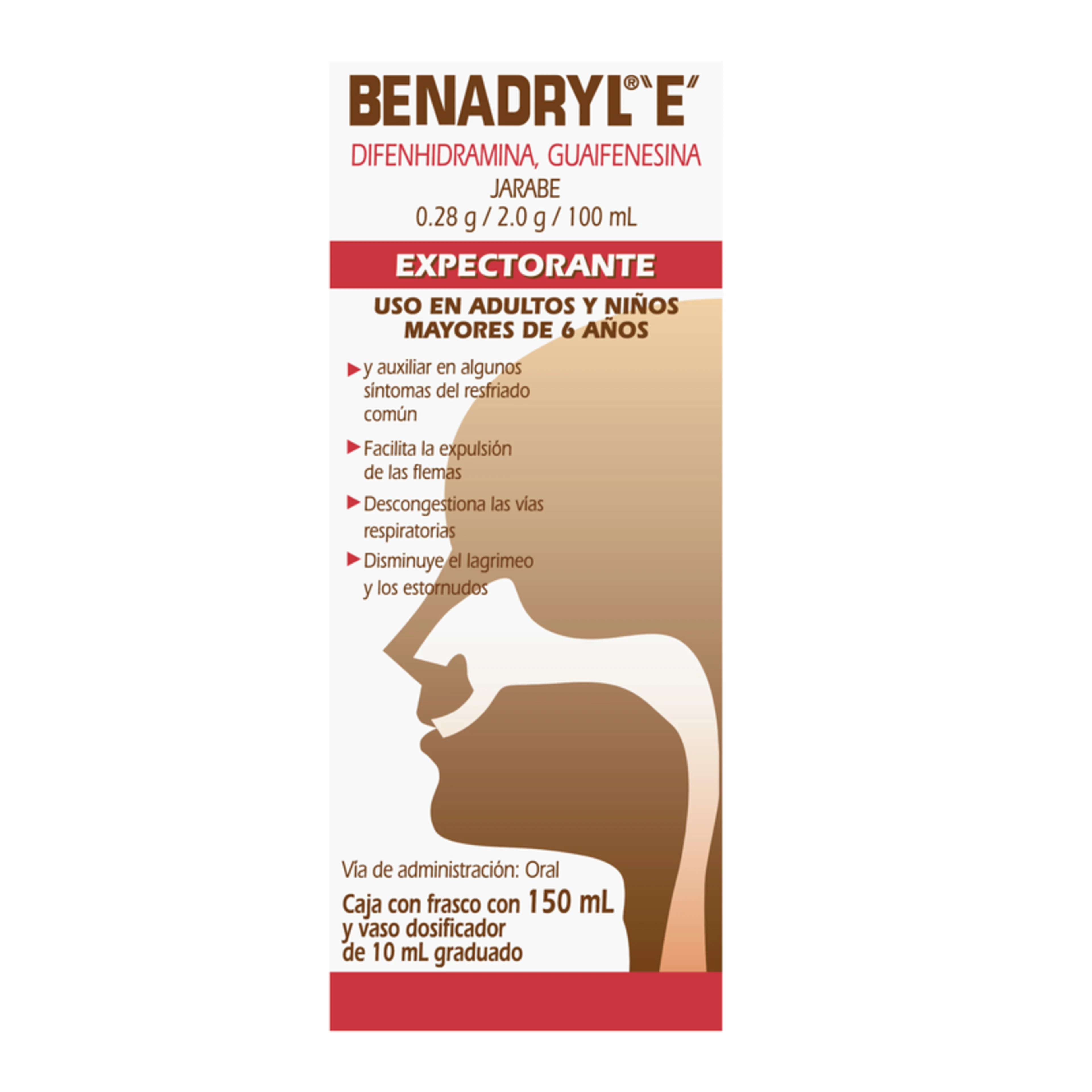 Benadryl E 0.28/2 G Jarabe Con 150 Ml