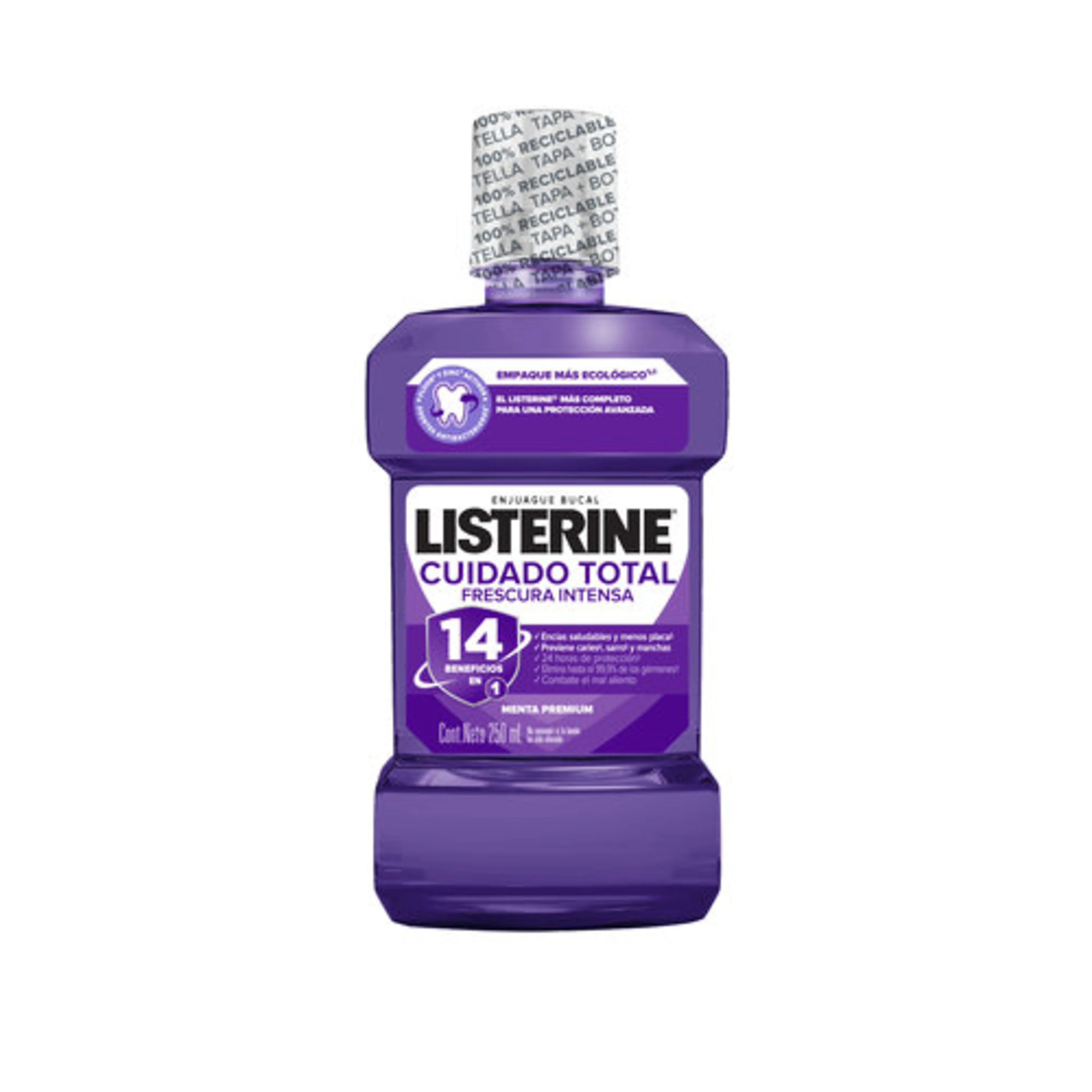 Listerine Cuidado Total Sabor Menta Fresca Enjuague Bucal Con 250 Ml