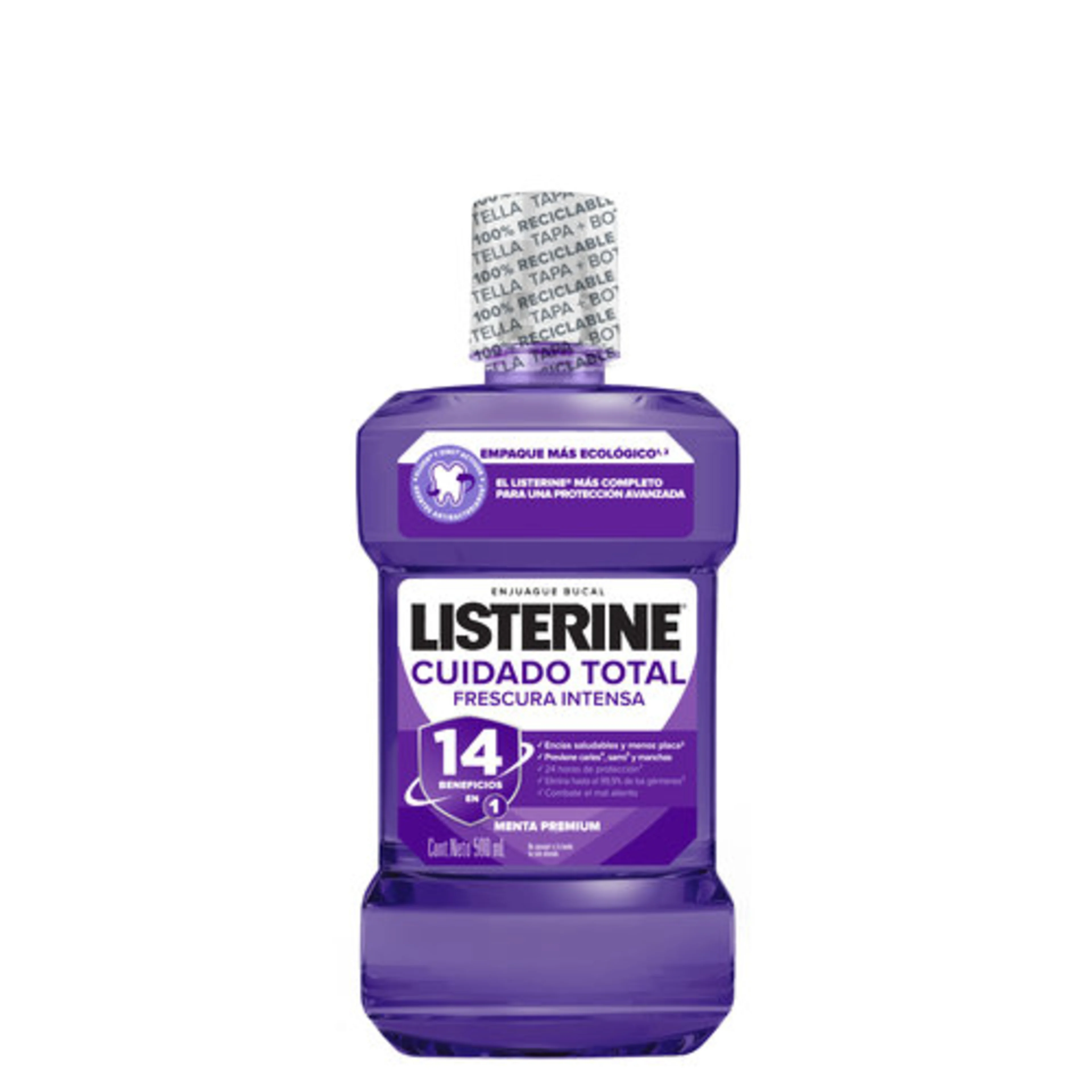 Listerine Cuidado Total Sabor Menta Fresca Enjuague Bucal Con 500 Ml