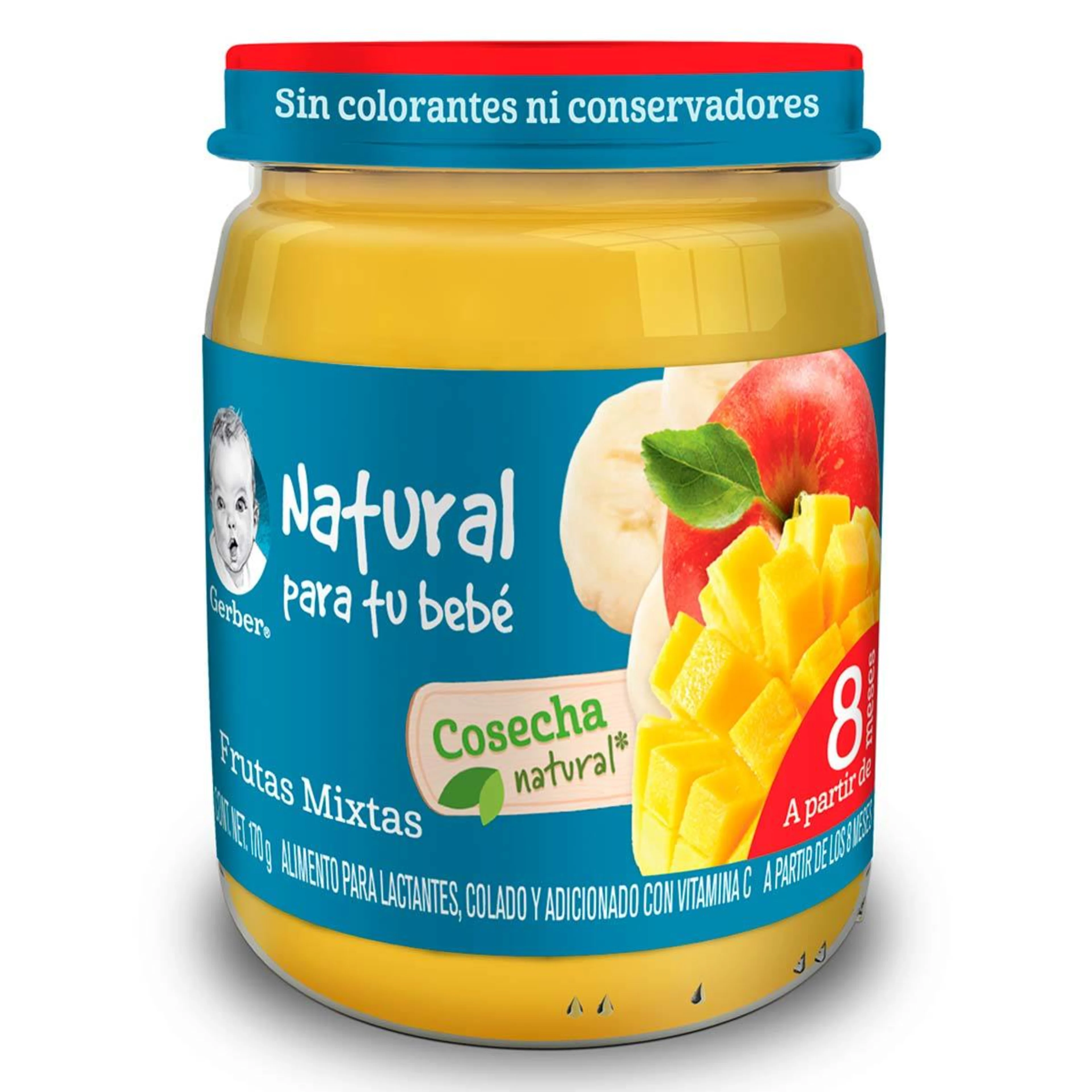 Papilla gerber etapa 3 frutas mixtas 170 gr.