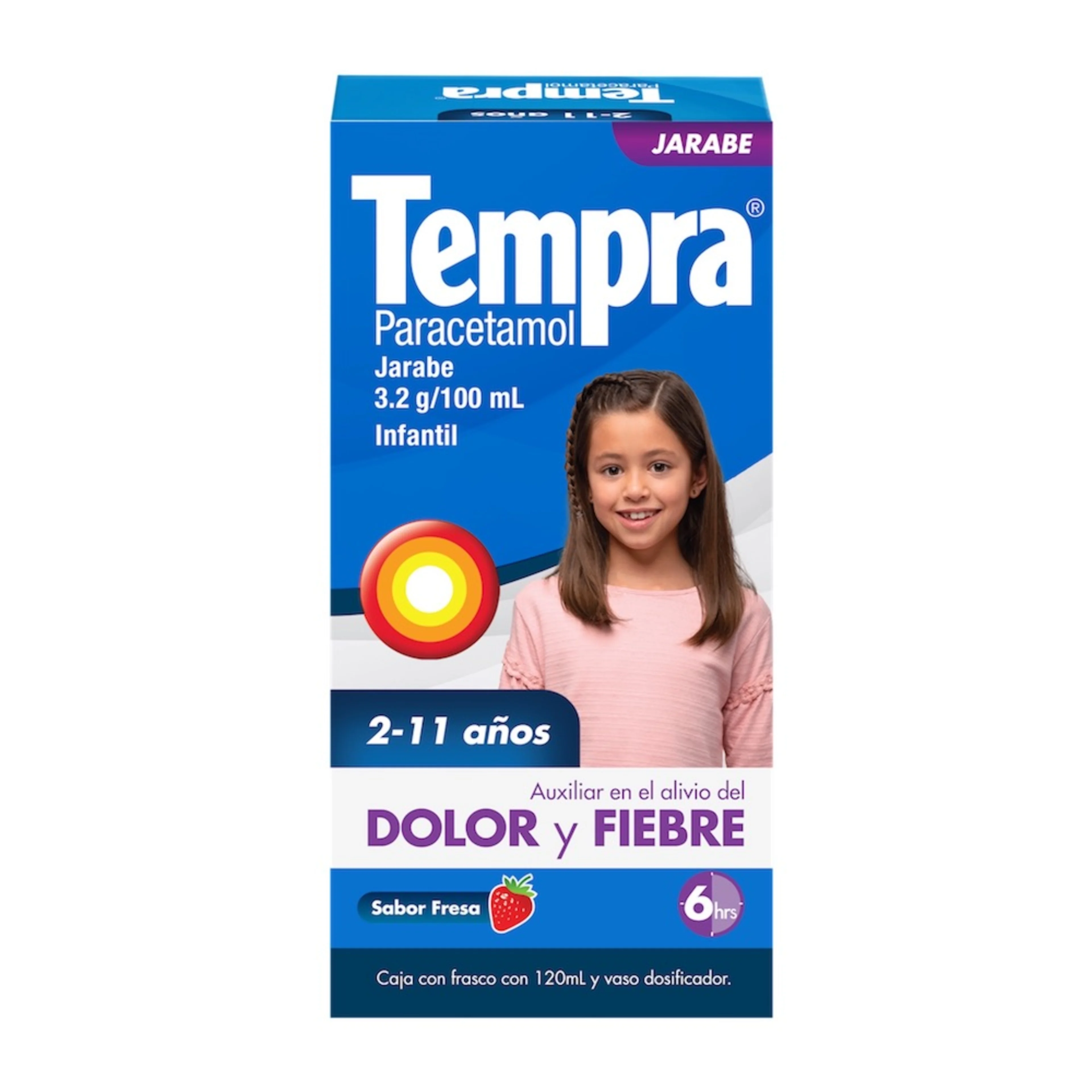 Tempra Infantil 3.2 G Jarabe Sabor Fresa 120 Ml