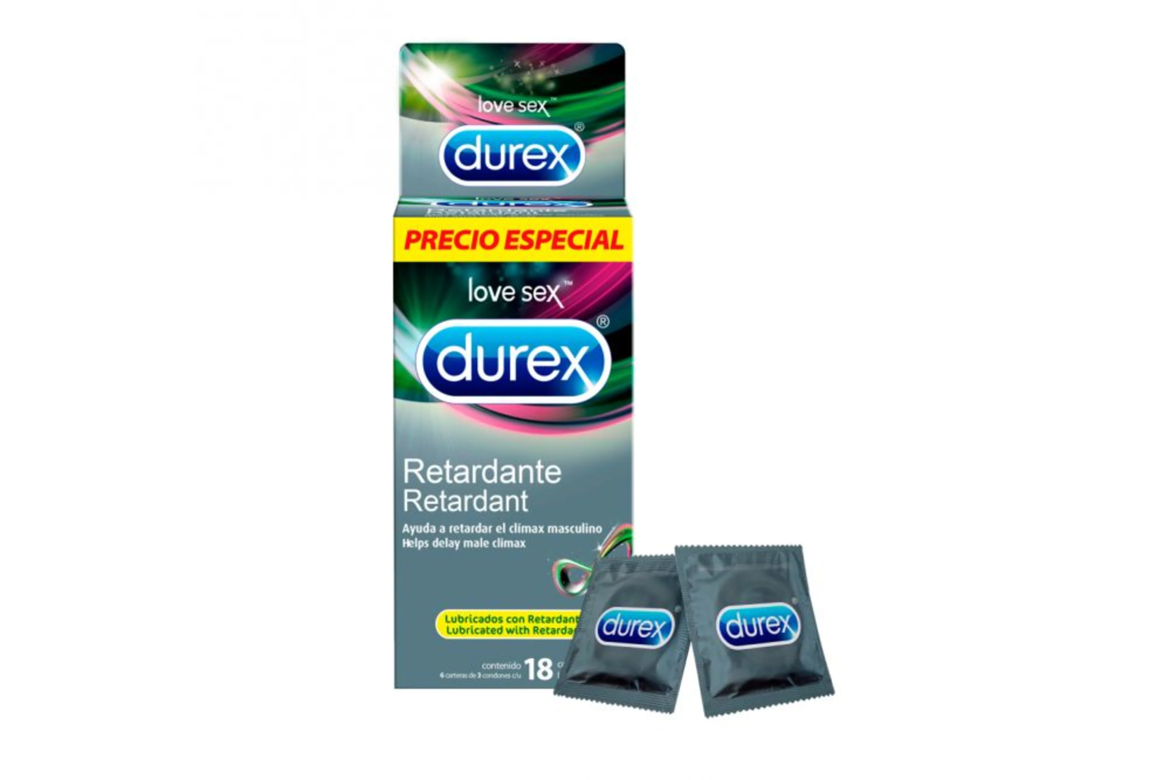 Durex Love Sex Condones Retardantes Con 18 Piezas