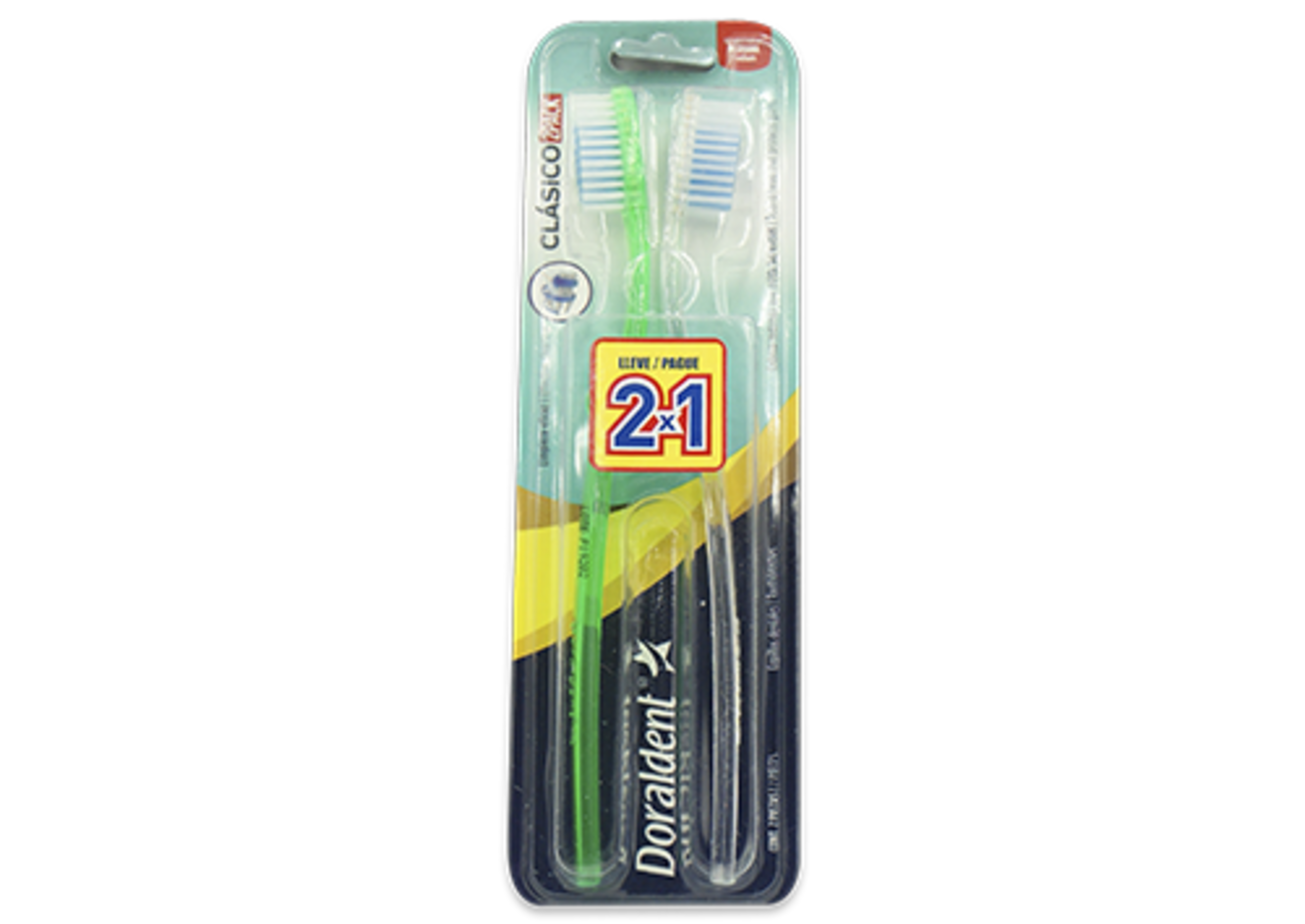 Doraldent Clásico Cepillo Dental Con 2 Piezas