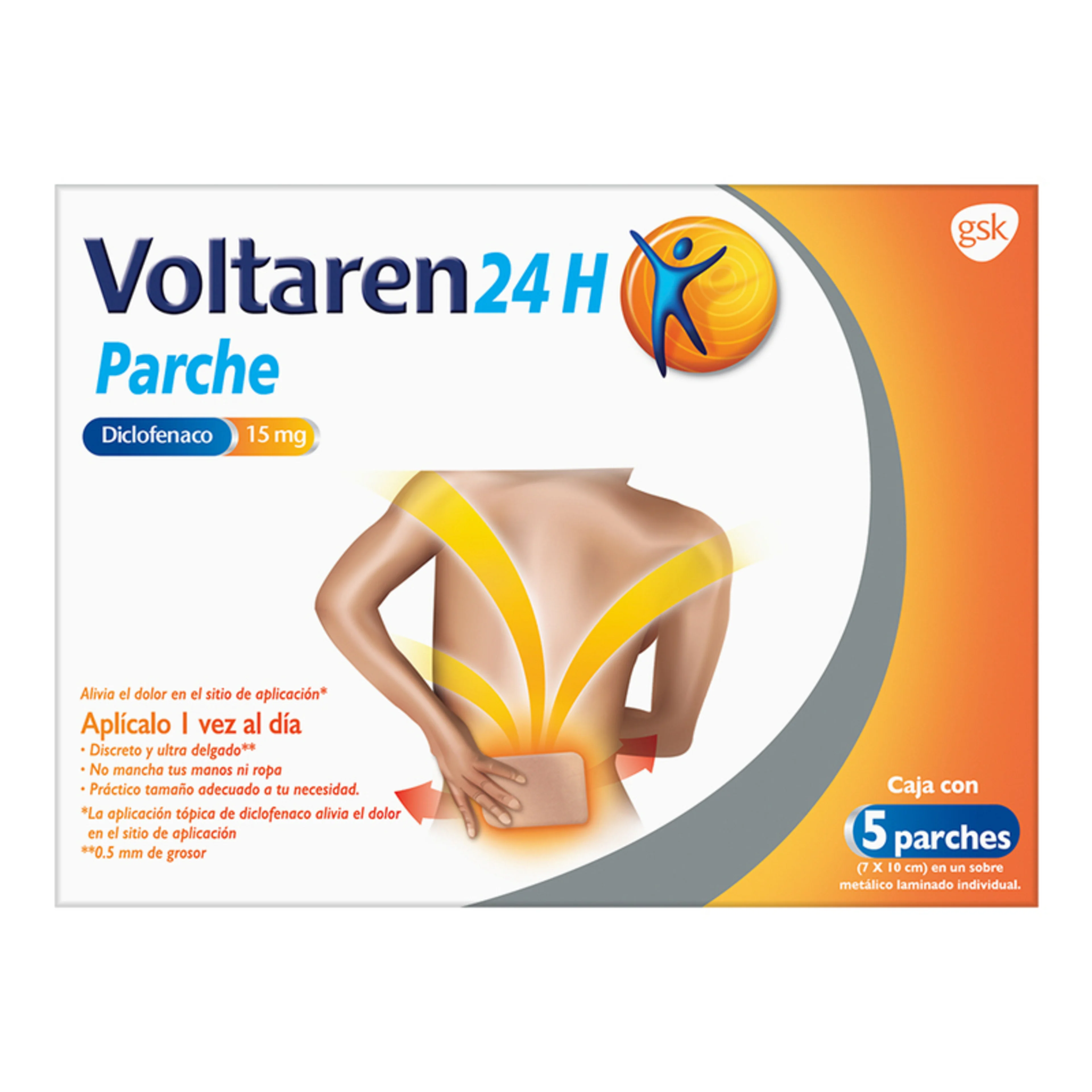 Voltaren 24H 15 Mg Con 5 Parches