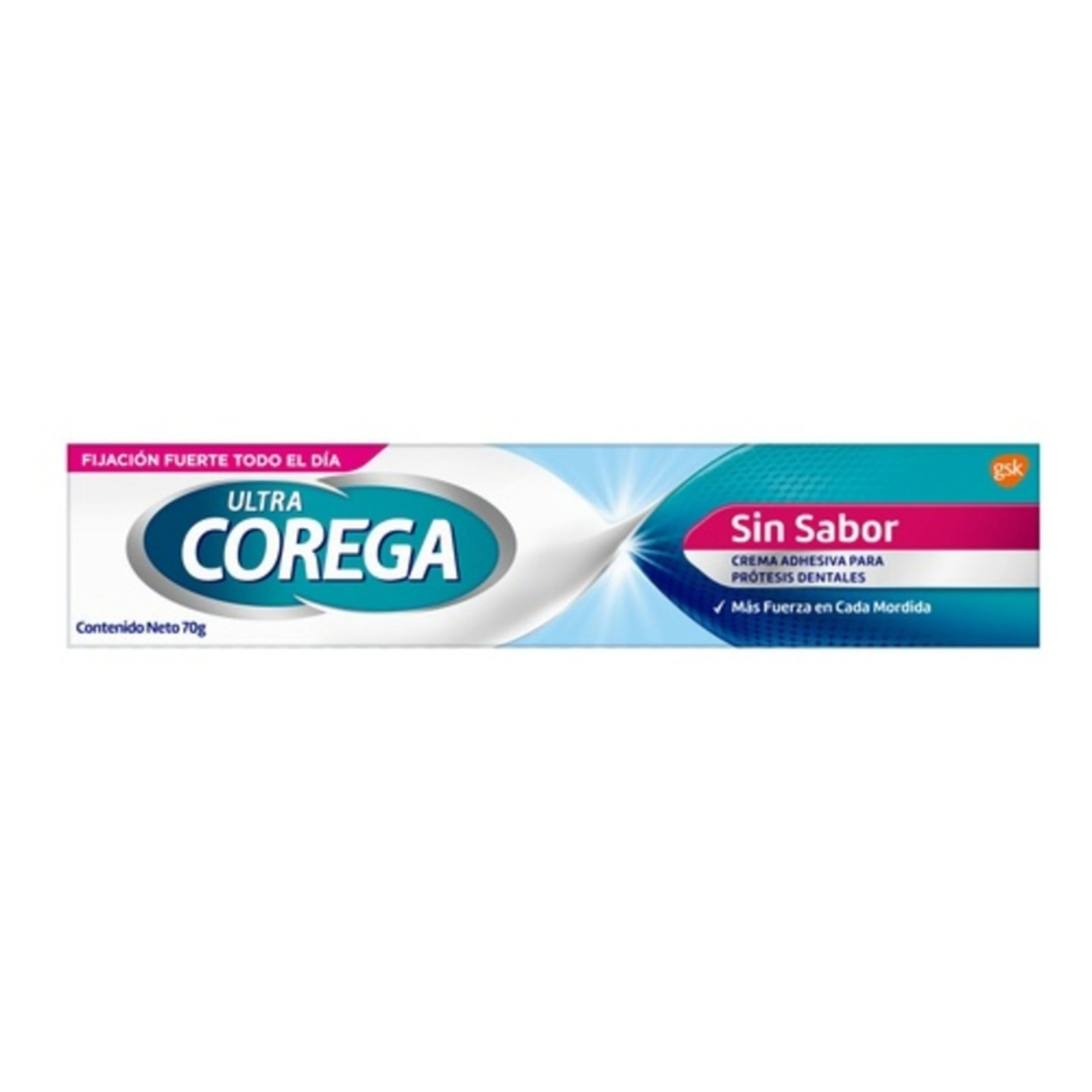 Corega Ultra Crema Adhesiva Para Prótesis Dentales Sin Sabor Con 70 G