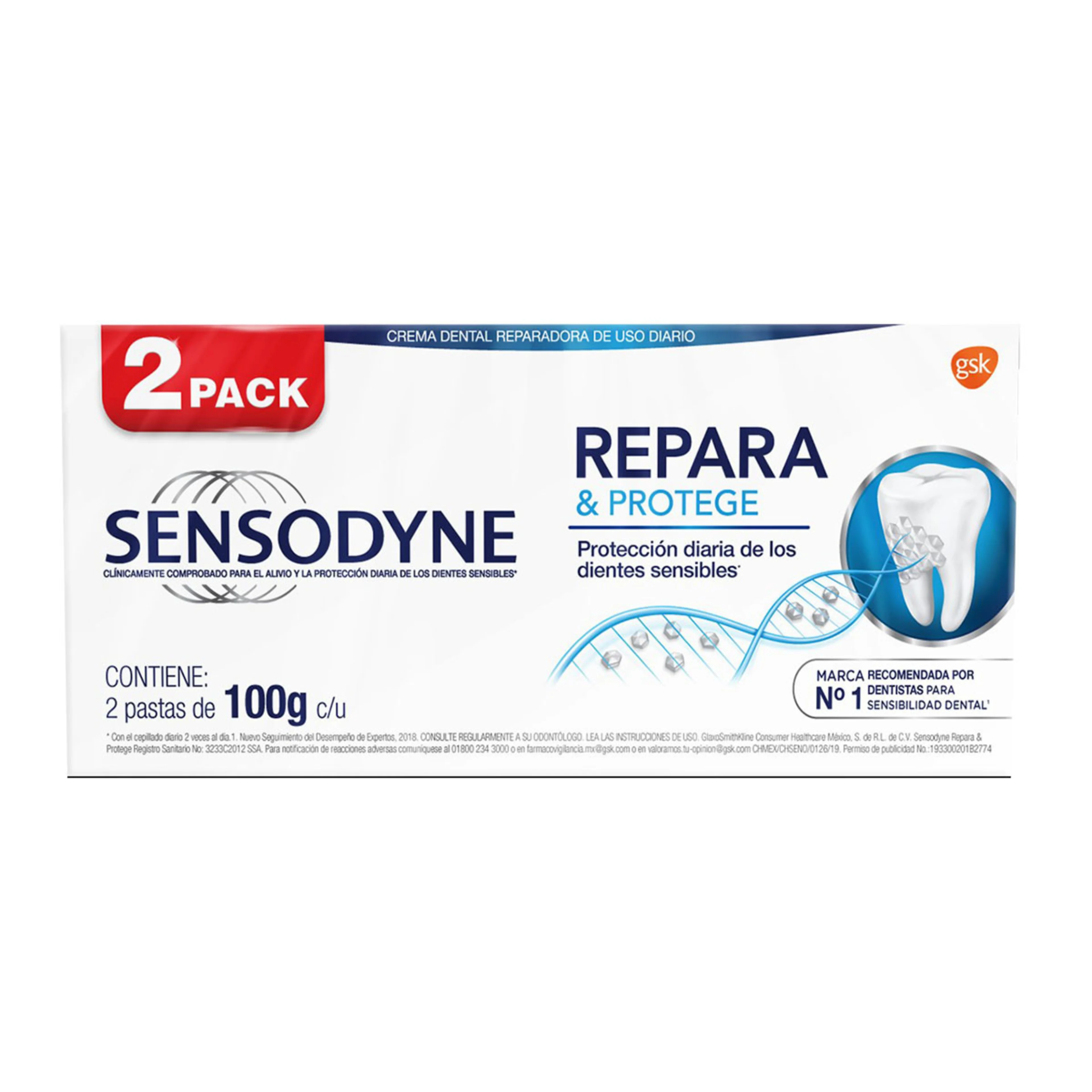 Sensodyne Repara Y Protege Crema 100G 2Pack