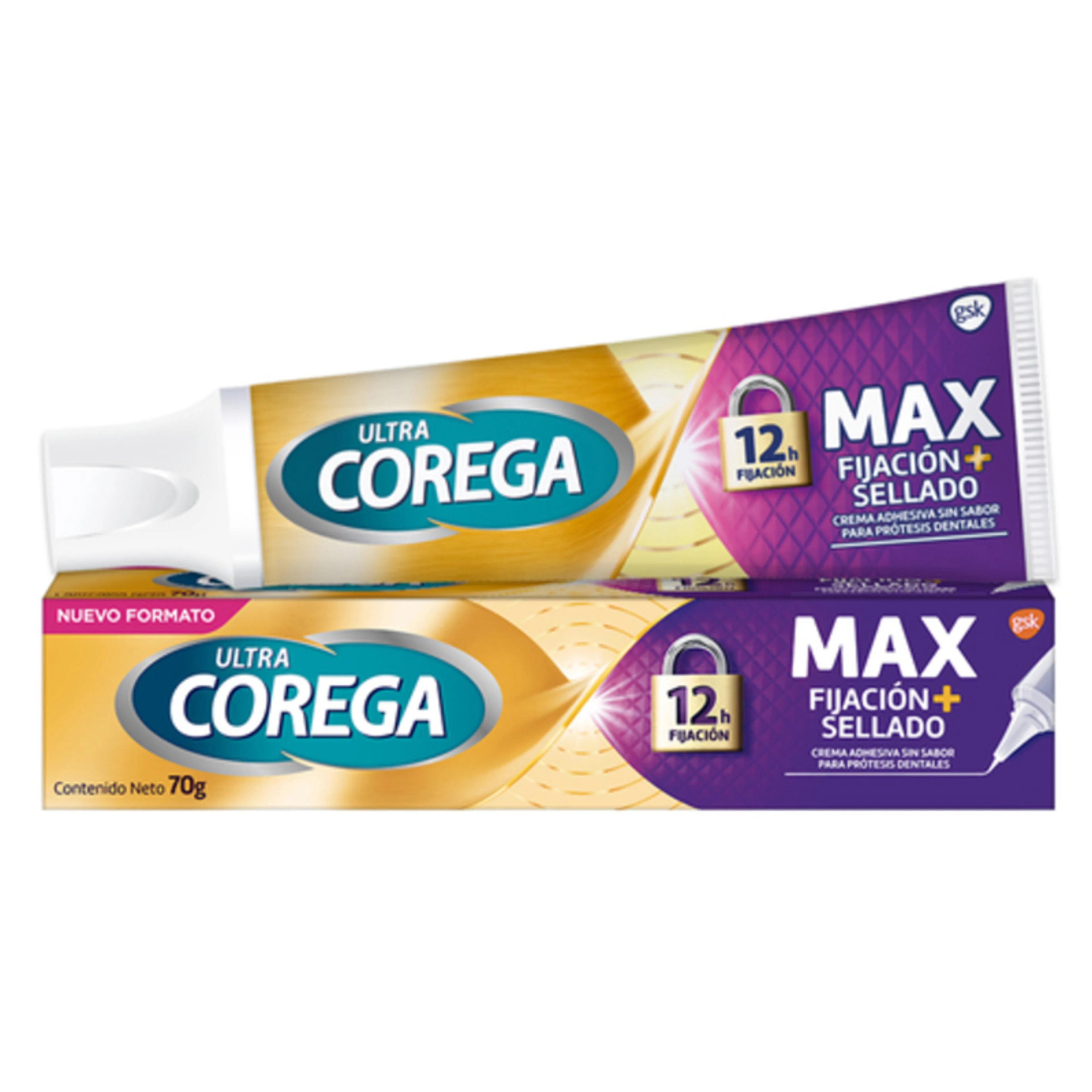 Corega Máximo Sellado Crema Adhesiva Para Prótesis Dentales Con 70 G