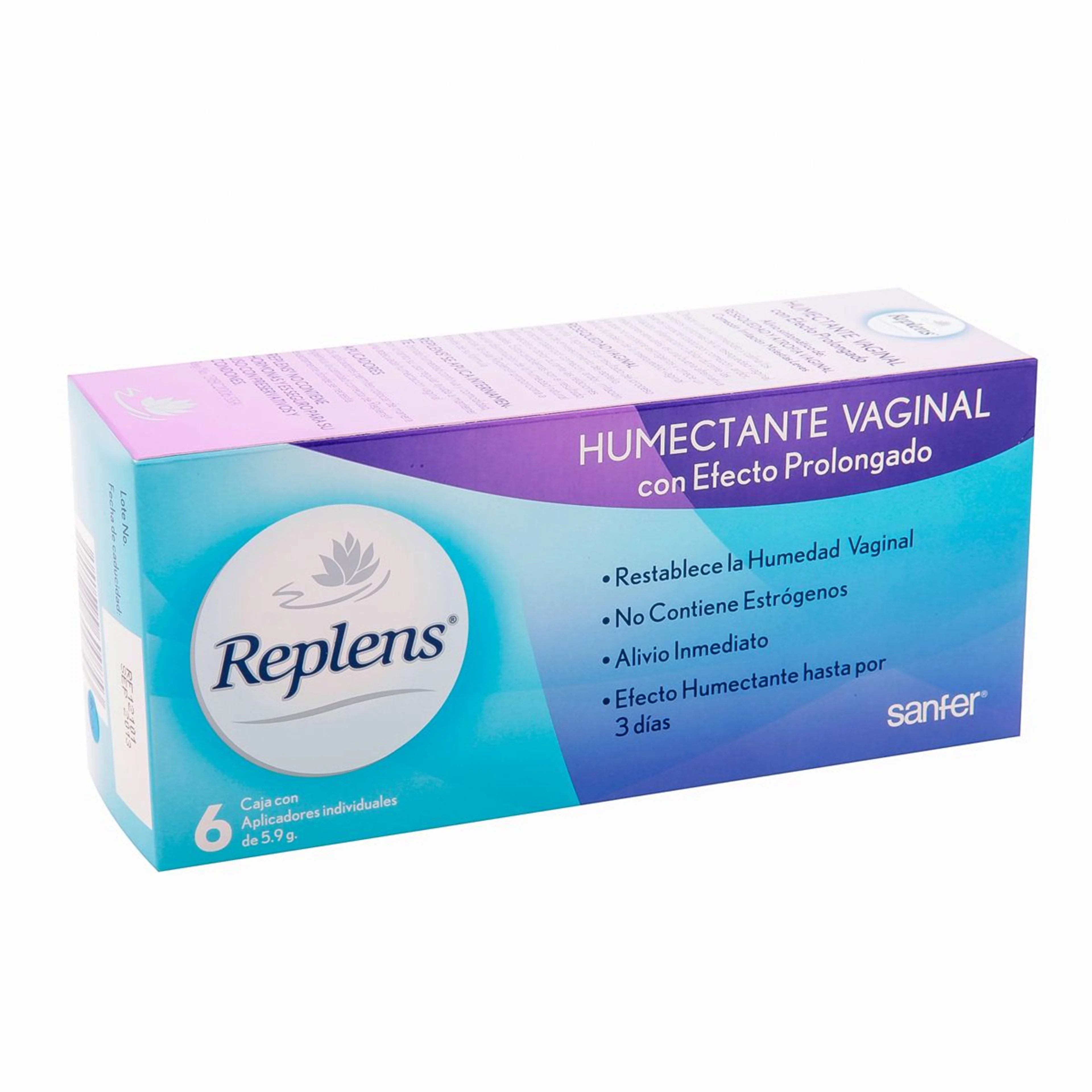 Replens Humectante Vaginal Con 6 Aplicadores