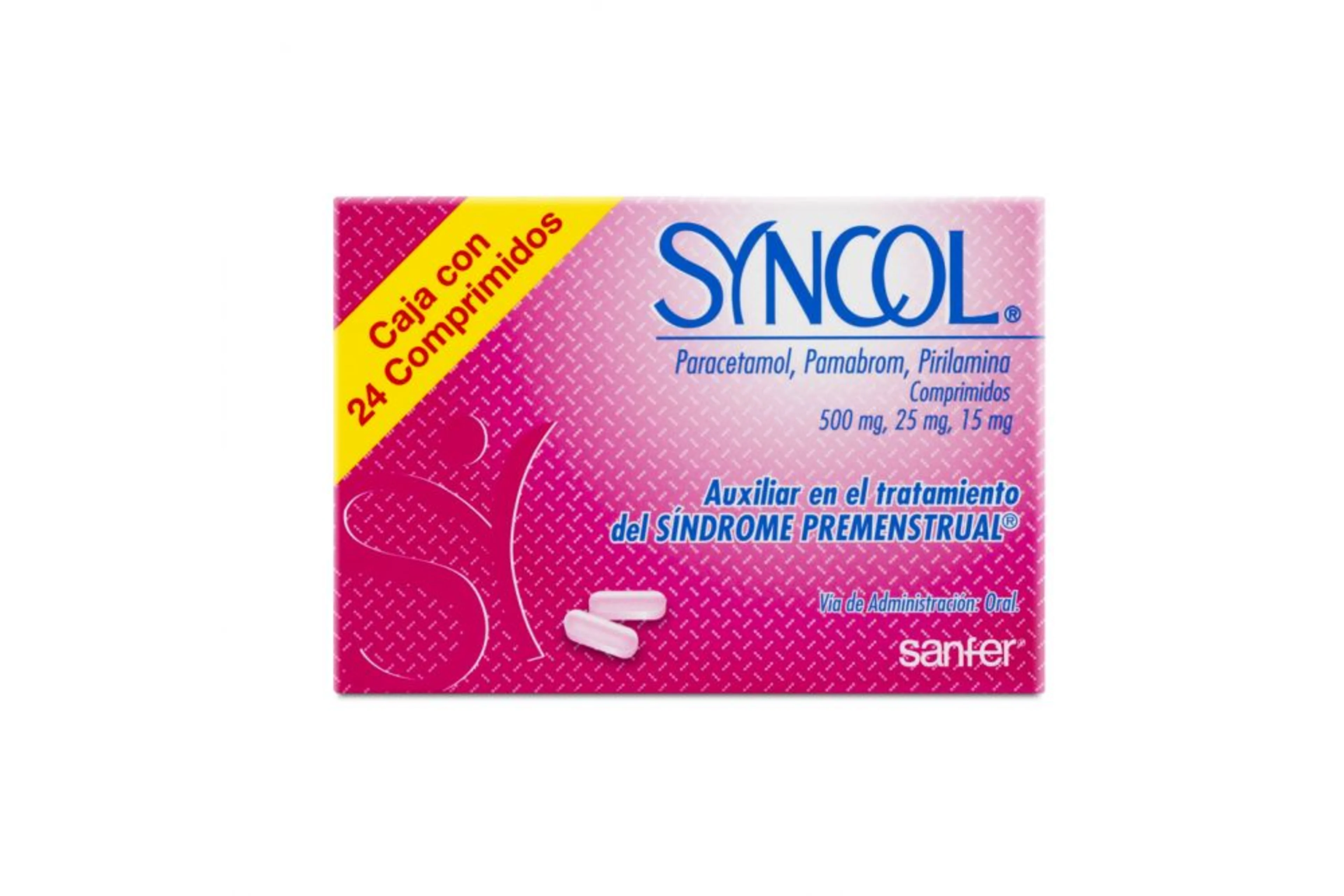 Syncol 500mg/25mg/15mg 24 comprimidos