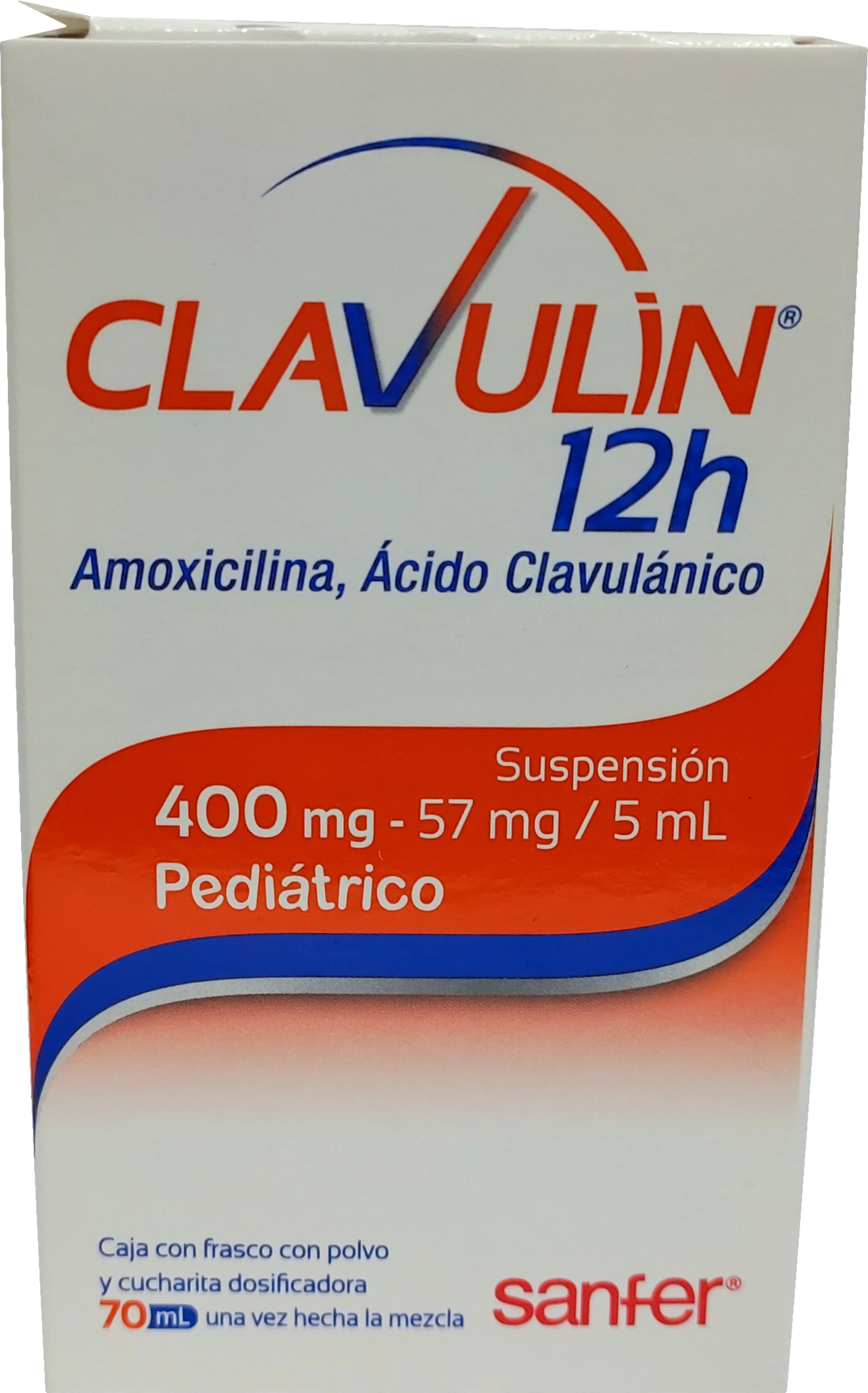 Clavulin Amoxicilina 12 H 400 Mg Suspensión Con 70 Ml