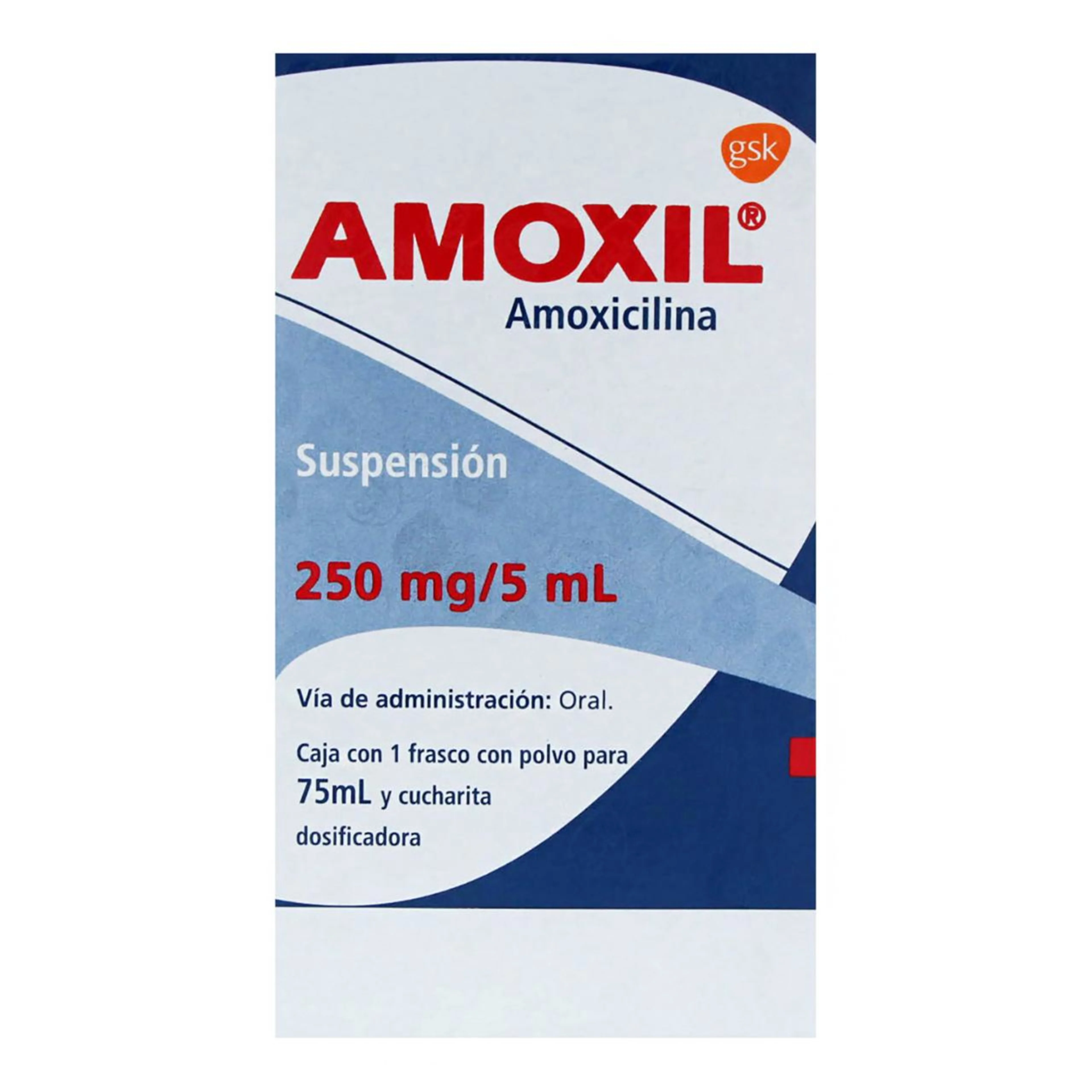 Amoxil Amoxicilina 250 Mg Con 75 Ml De Supensión