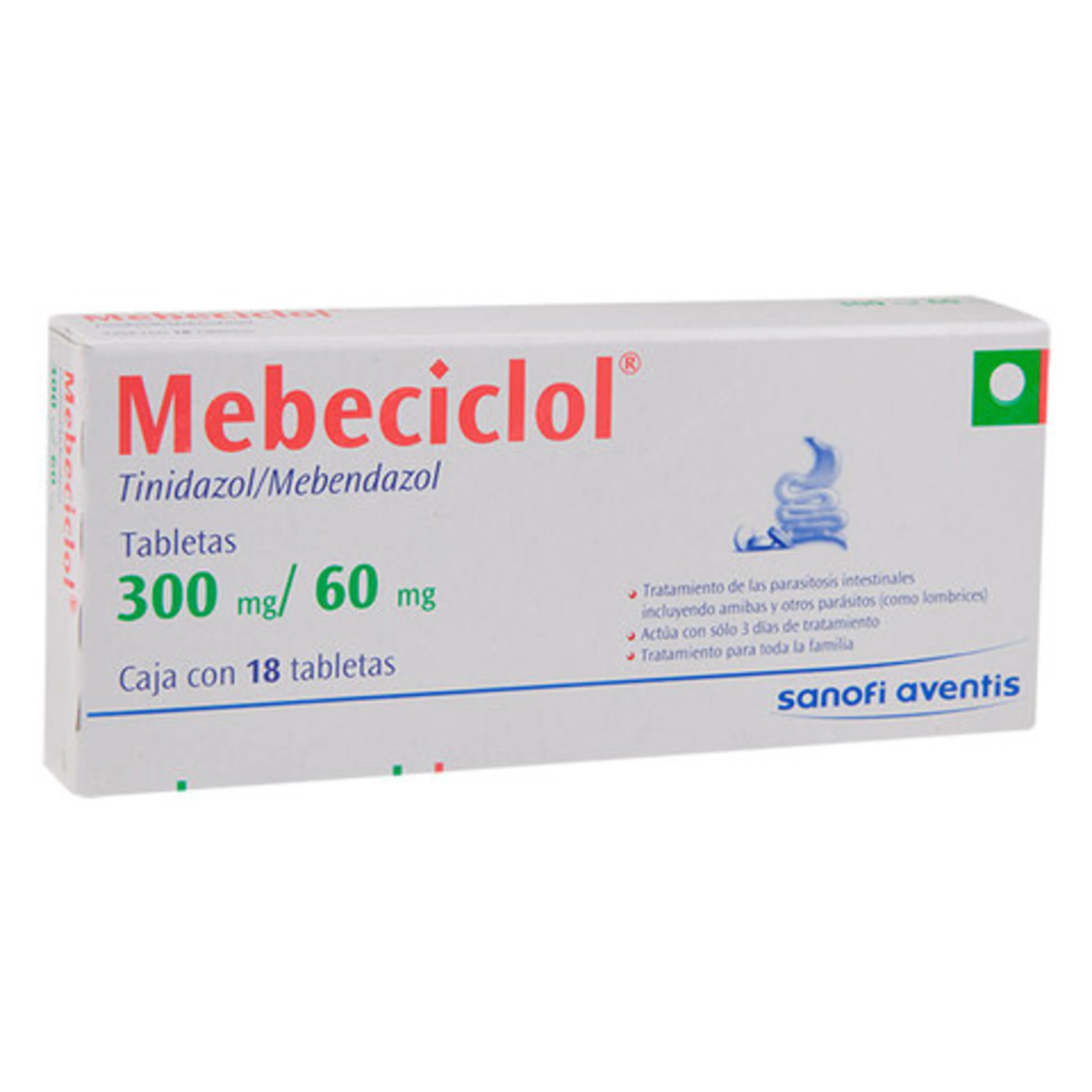 Mebeciclol 300/60 Mg Con 18 Tabletas