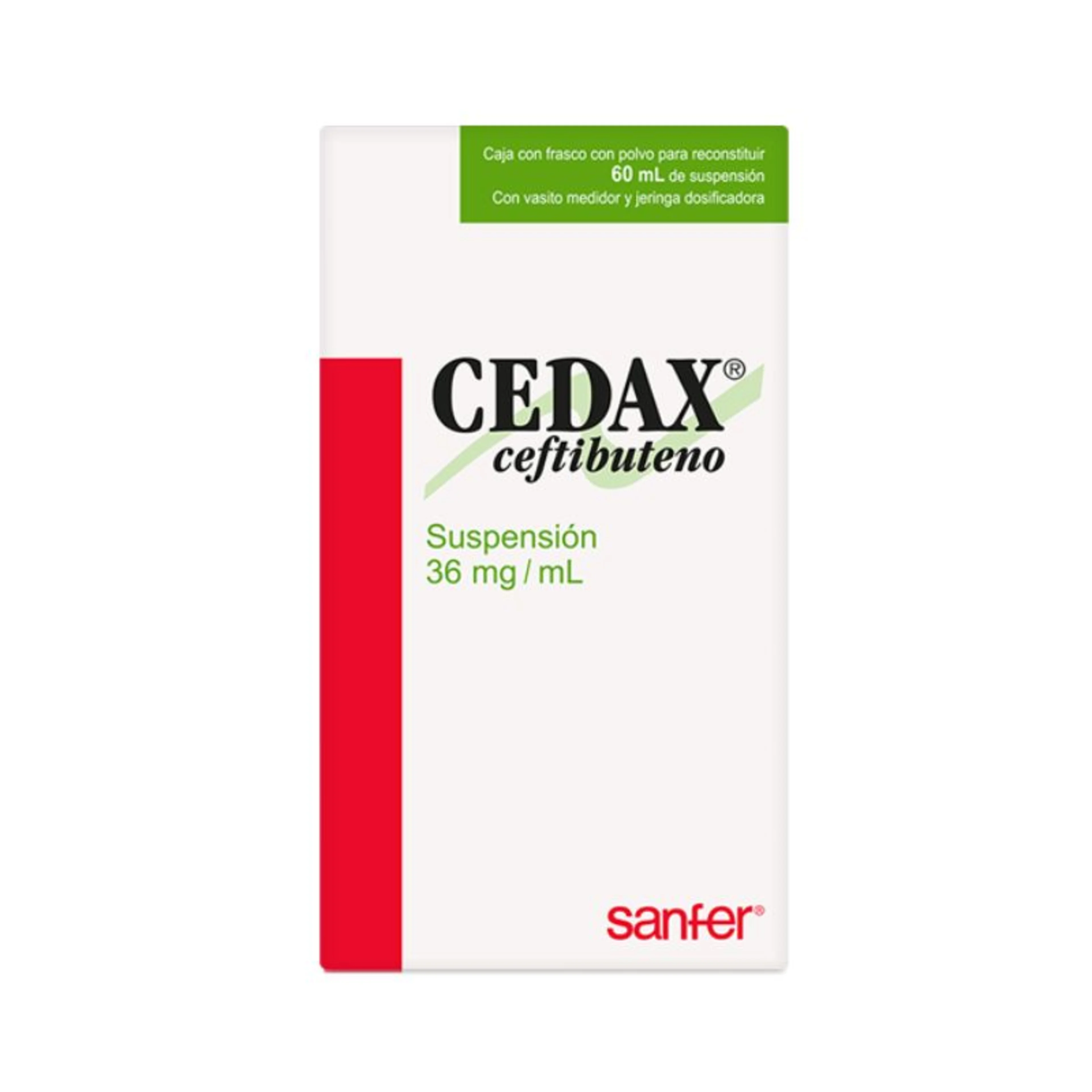 Cedax Ceftibuteno 36 Mg Suspensión Con 60 Ml