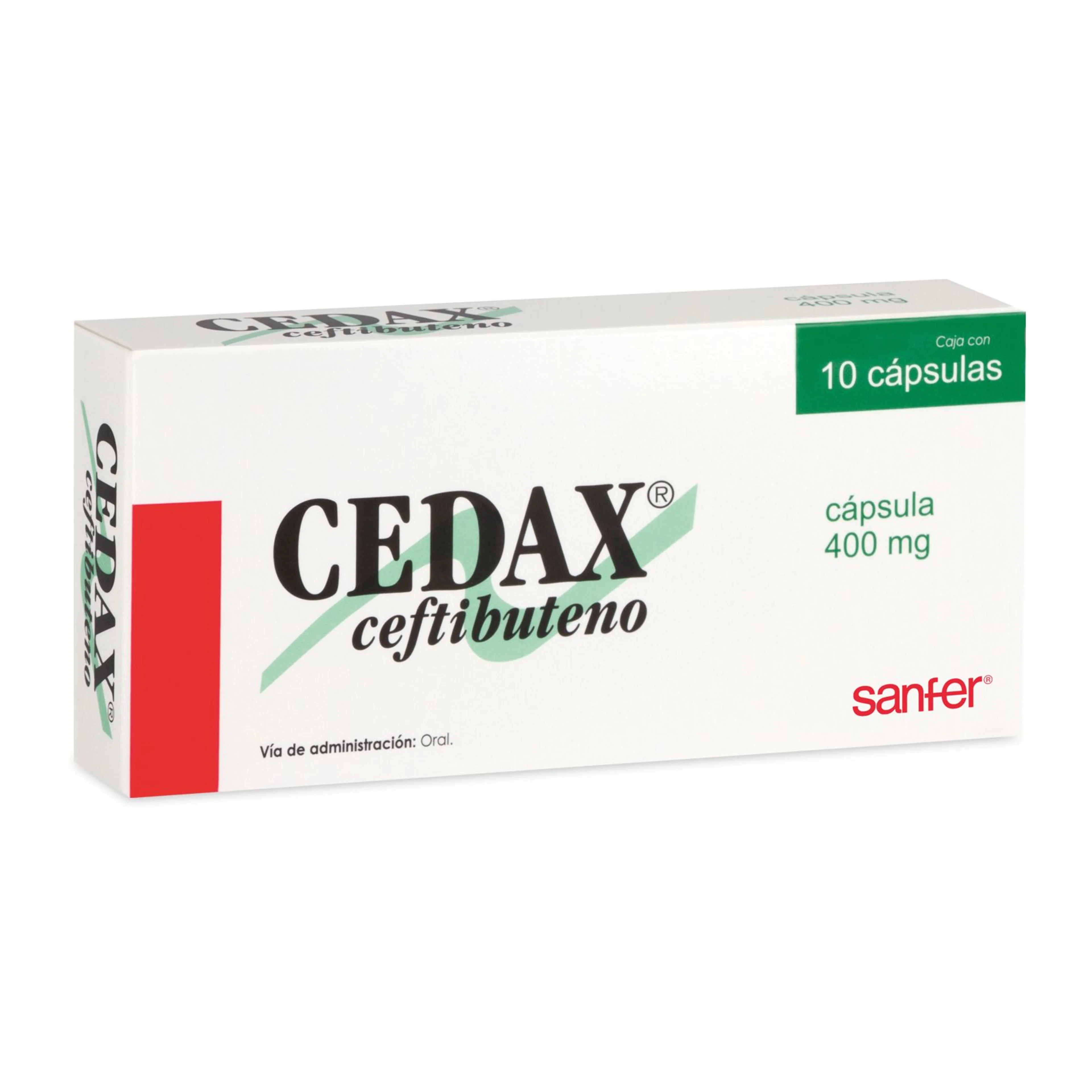 Cedax Ceftibuteno 400 Mg Con 10 Cápsulas