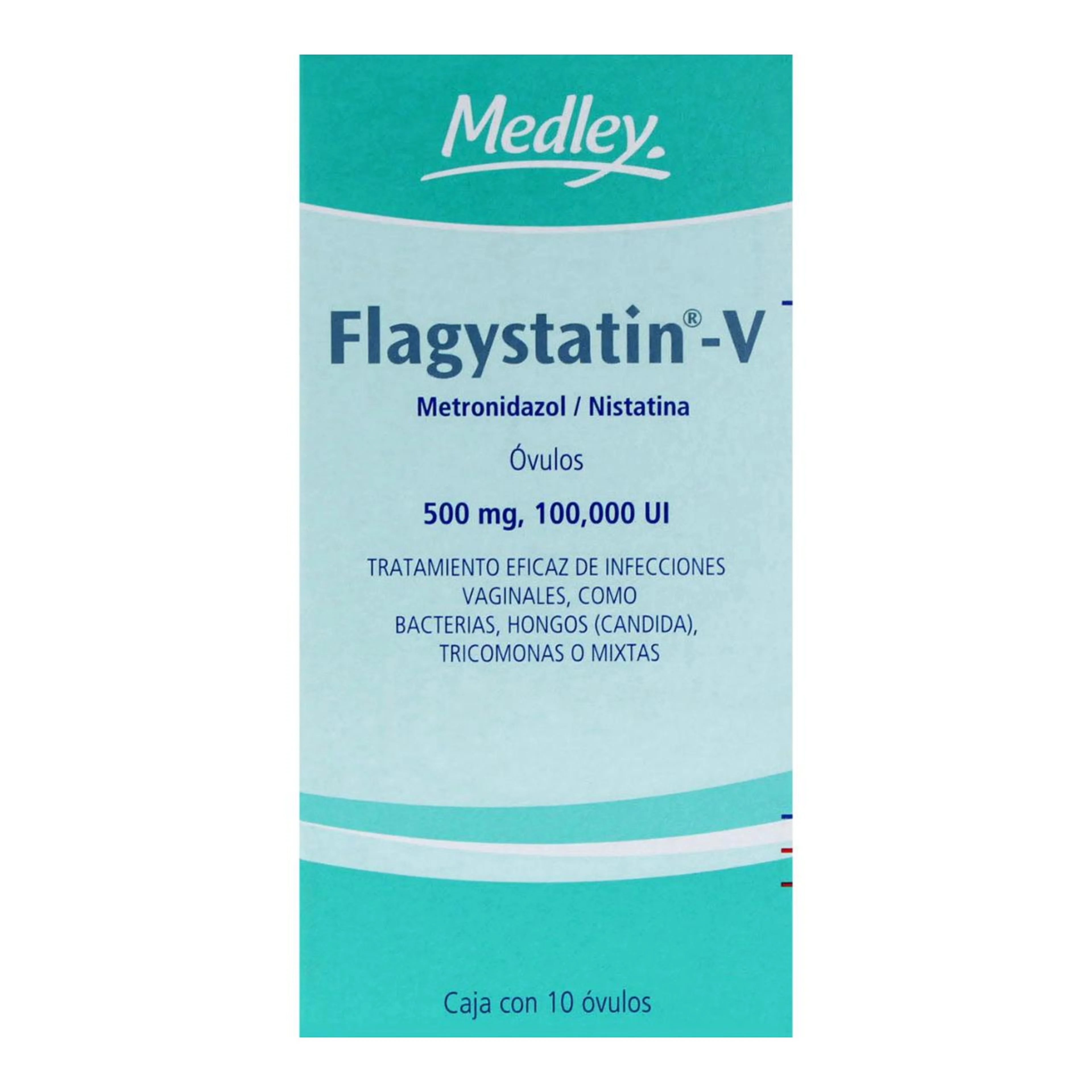 Flagystatin V 500 Mg/100000 Ui Con 10 Óvulos