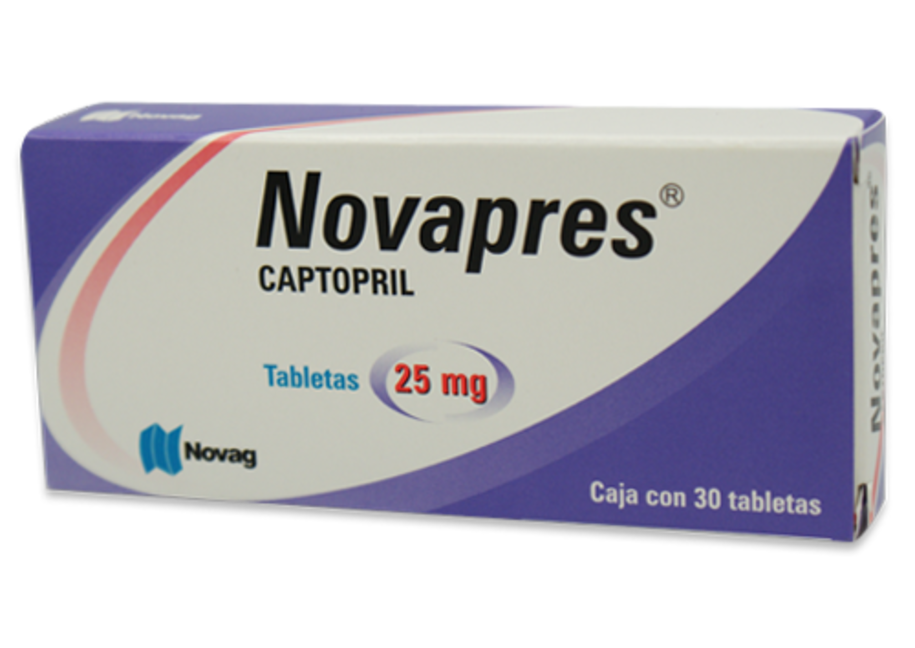 Novapres 25 Mg Con 30 Tabletas