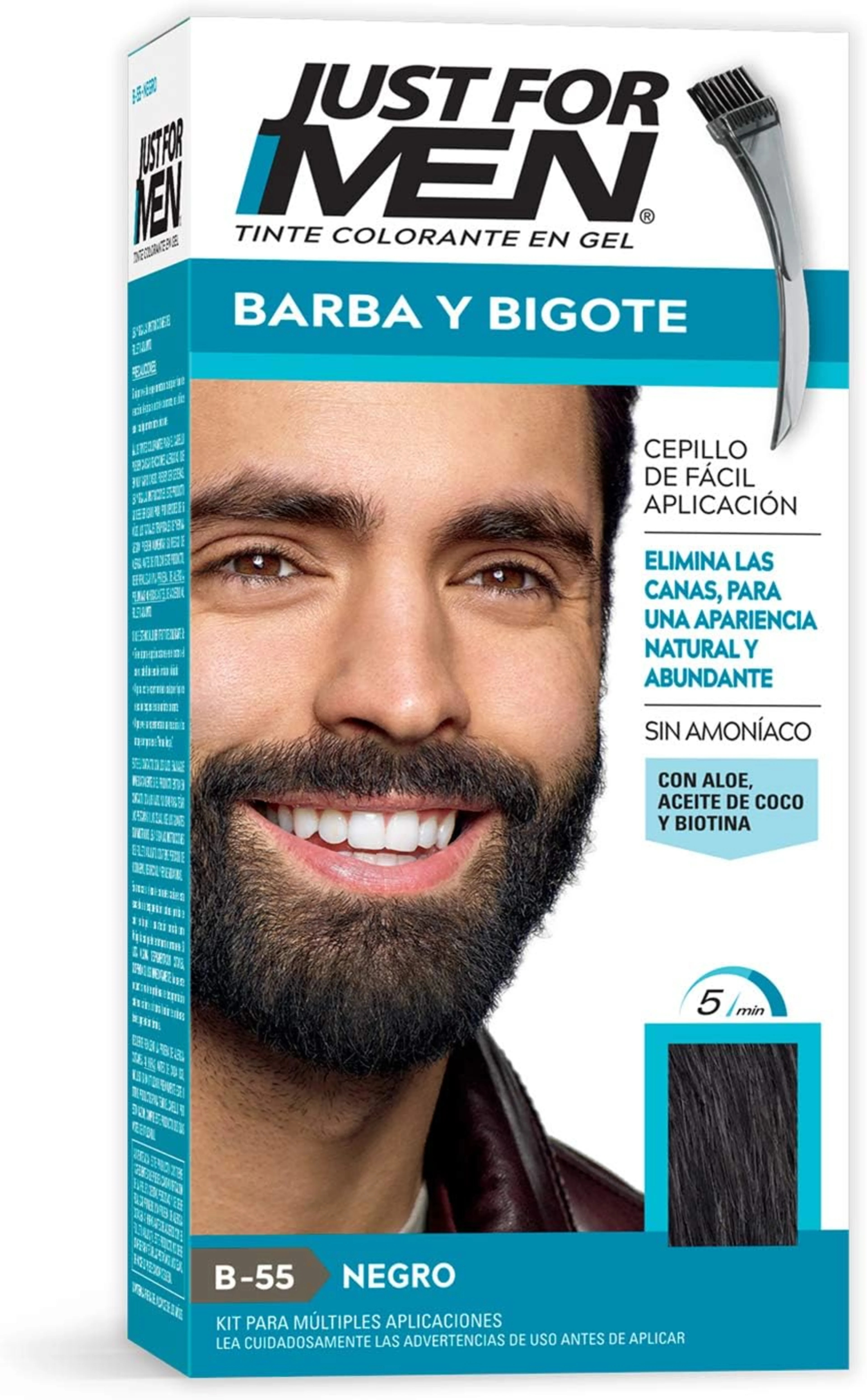 Just For Men Barba Y Bigote Tono Negro Con 28.4 G