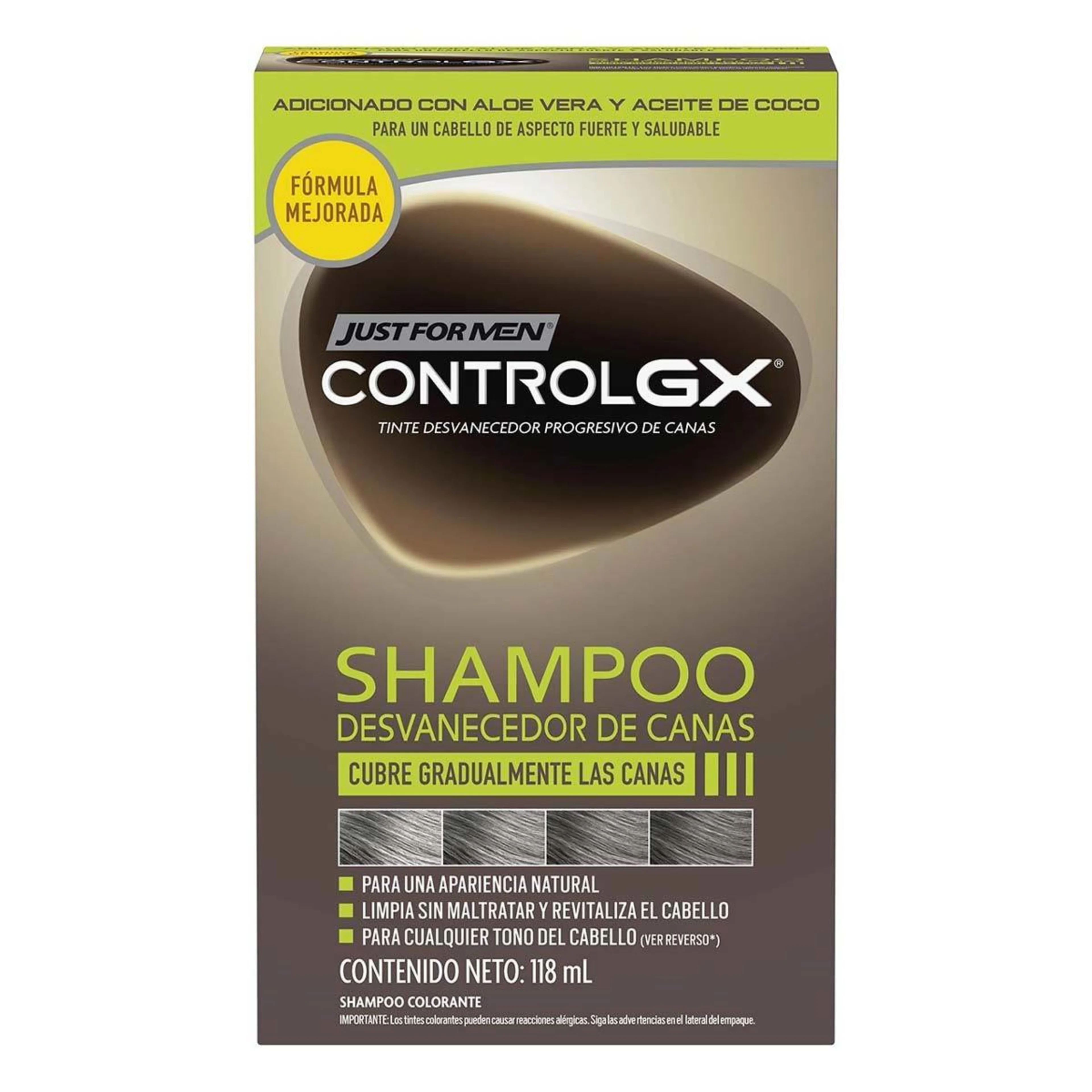 Just For Men Control Gx Shampoo Desvanecedor De Canas Con 118 Ml