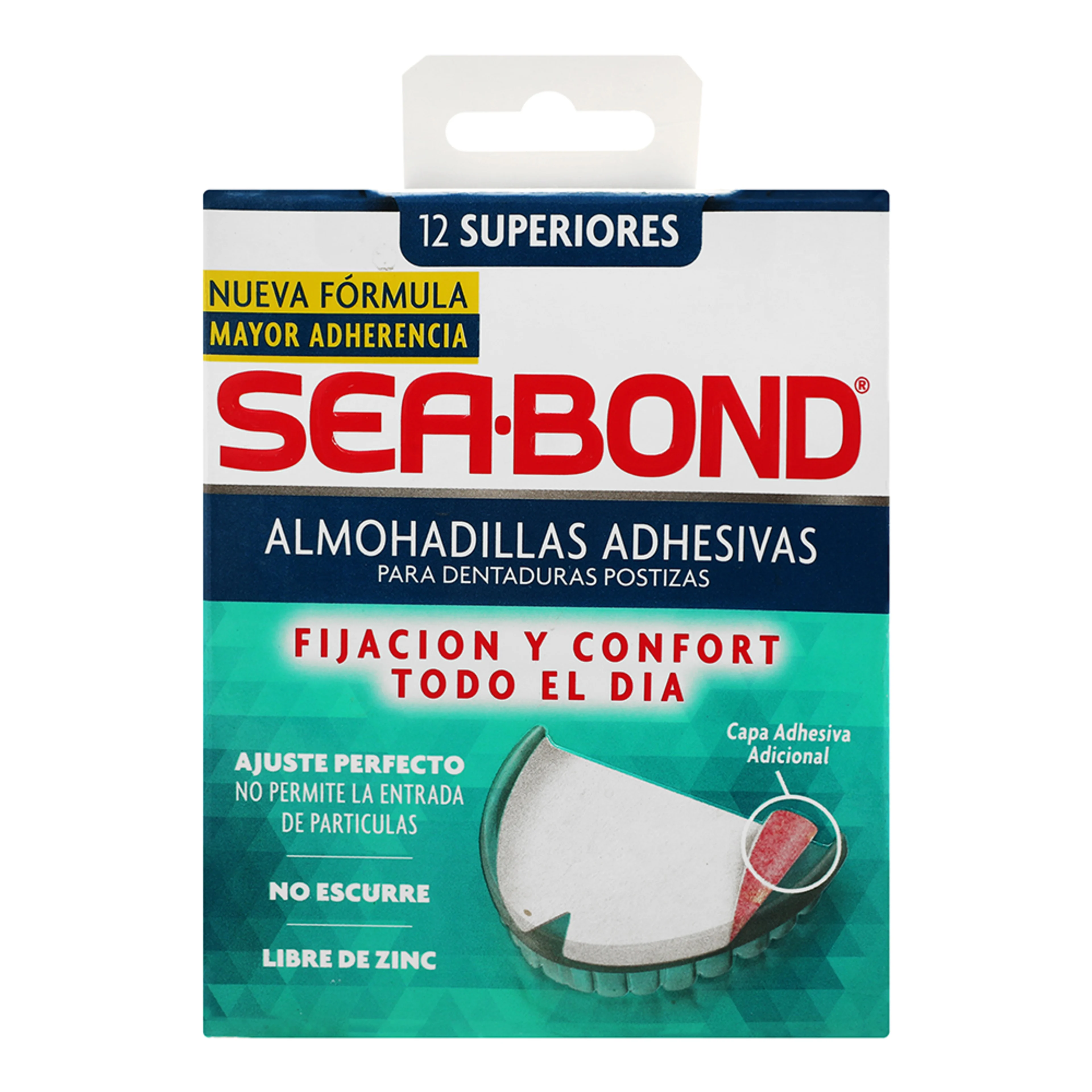 Sea Bond Almohadillas Adhesivas Dentales Superiores Con 12 Piezas