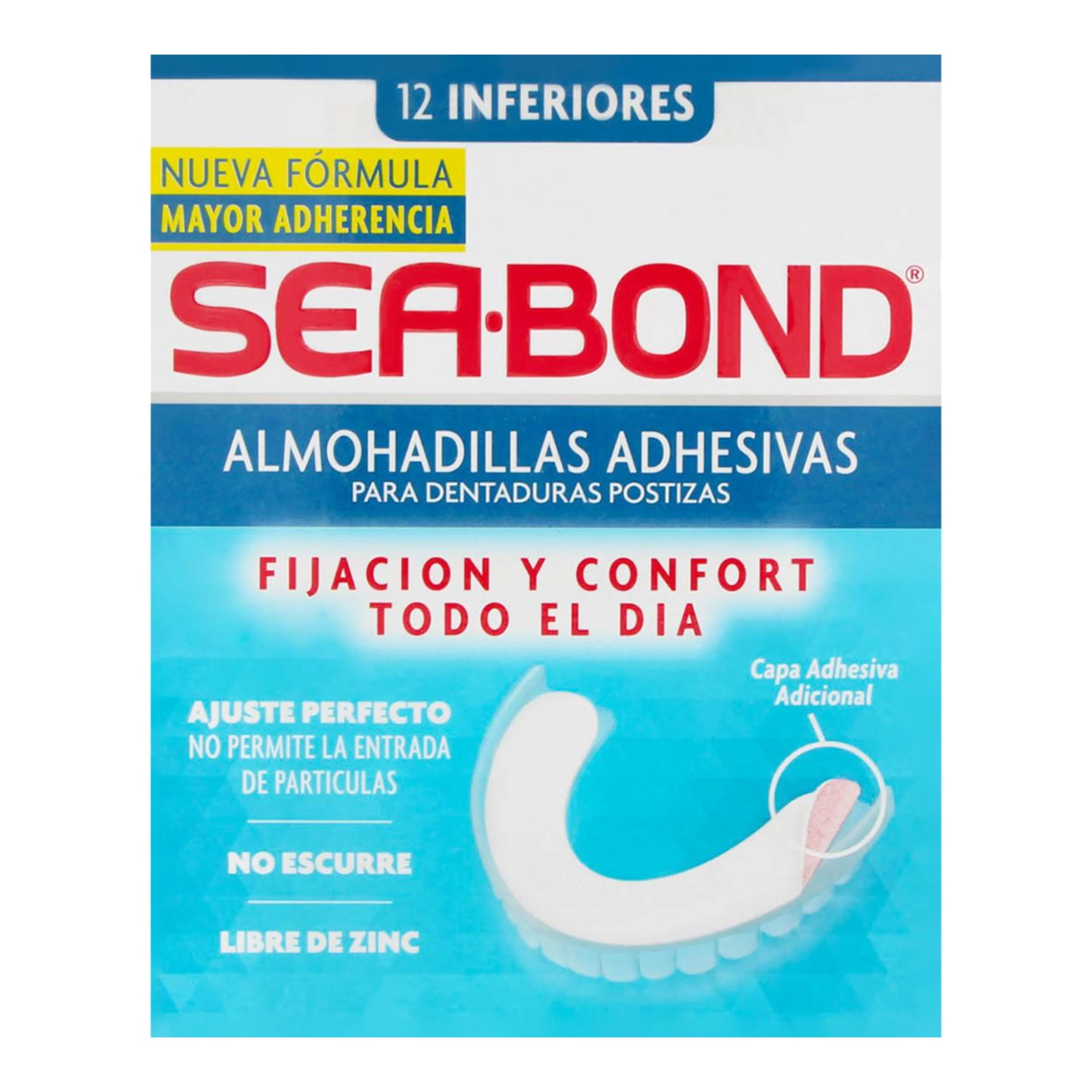 Sea Bond Almohadillas Adhesivas Dentales Con 12 Piezas