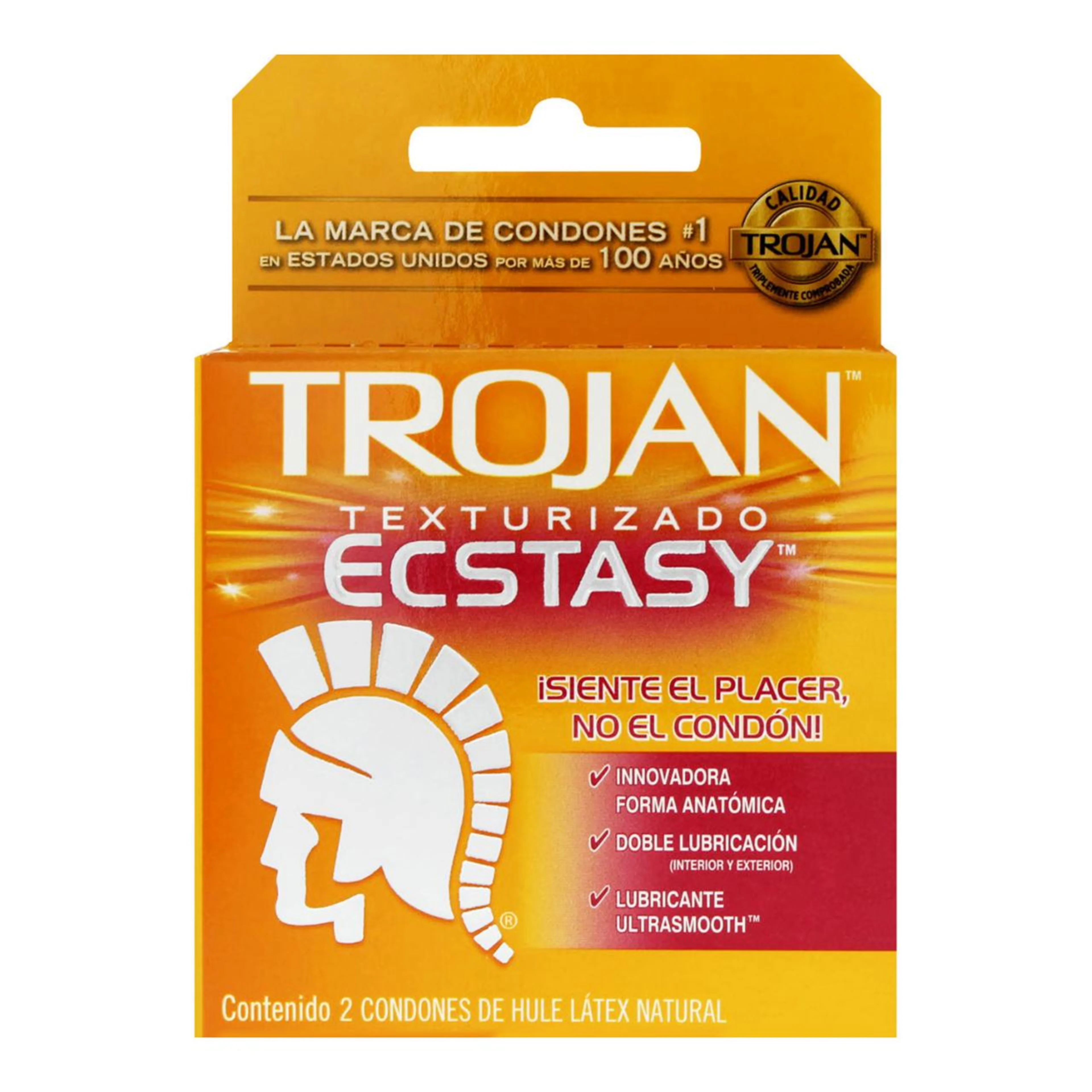 Trojan Ecstasy Condones Texturizados Con 2 Piezas