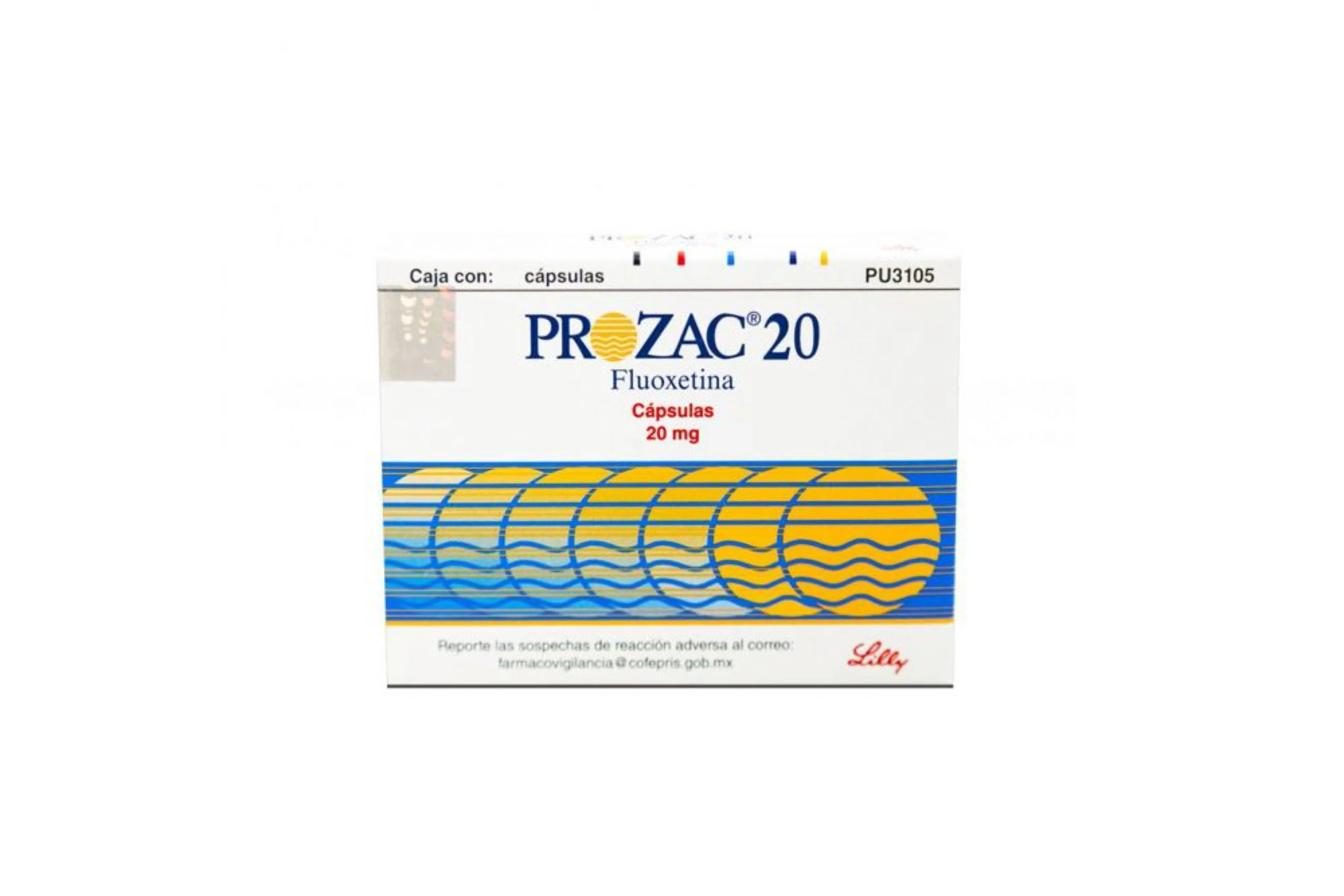 Prozac fluoxetina 20 mg con 7 cápsulas